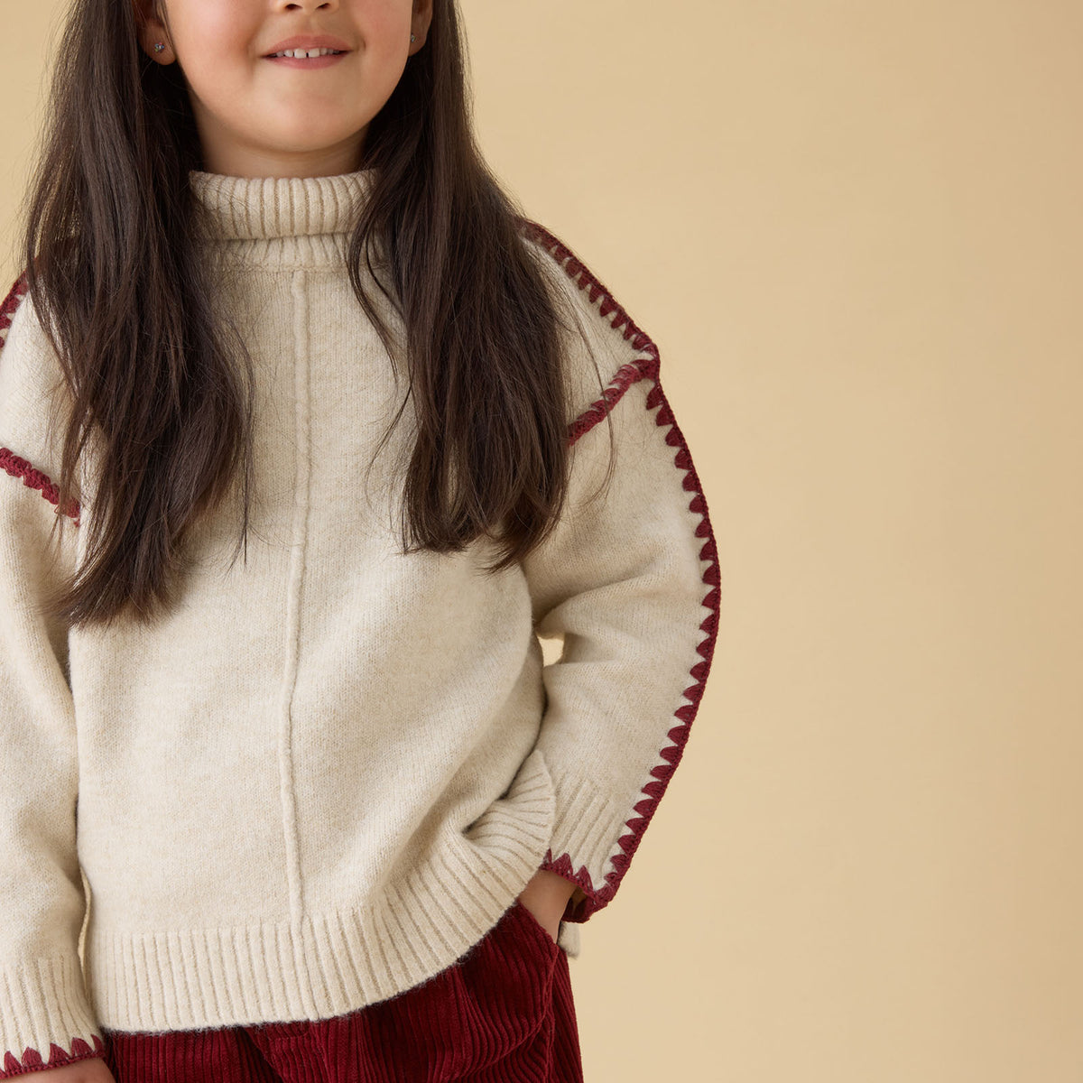 KIDLY by MORI Roll Neck Knitted Jumper