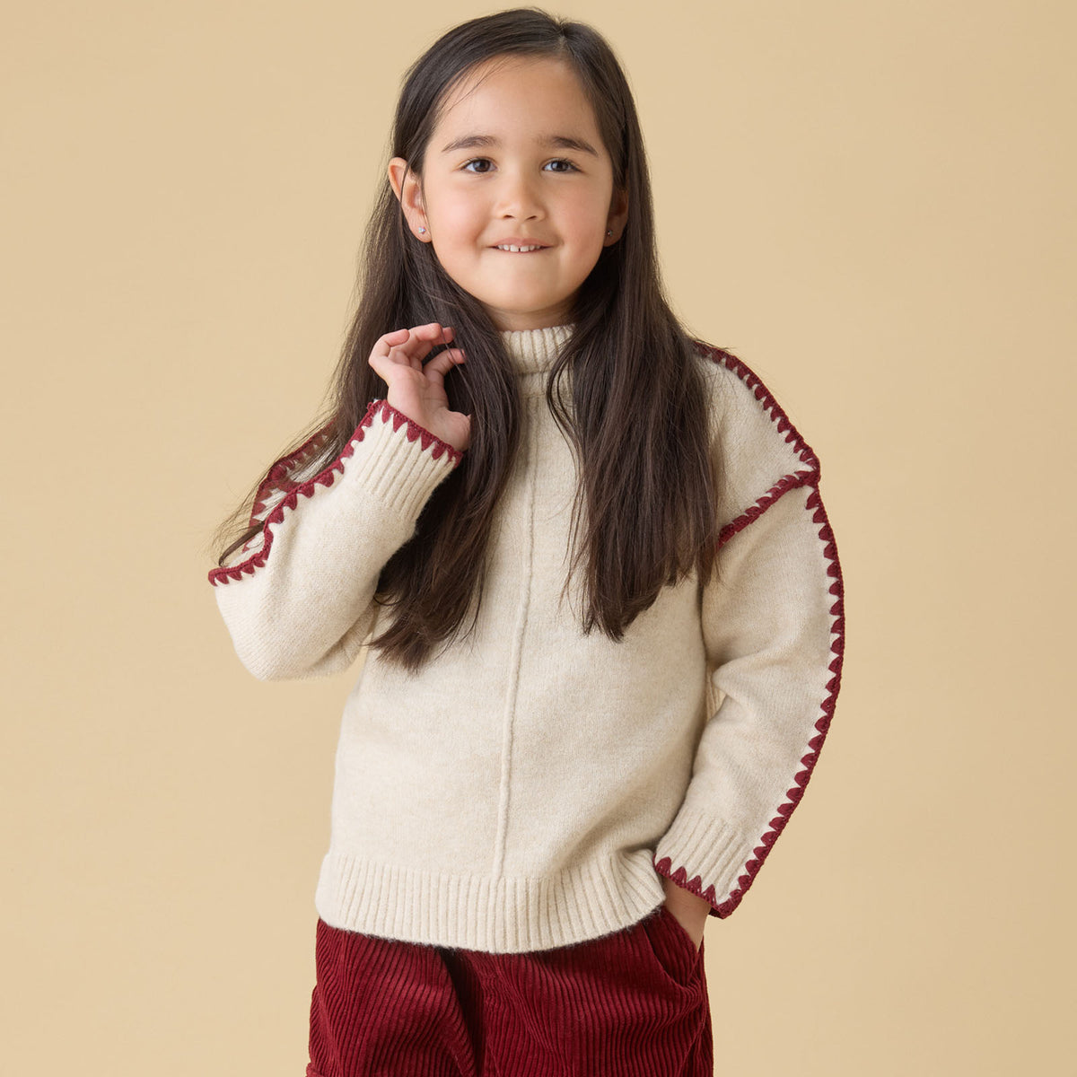 KIDLY by MORI Roll Neck Knitted Jumper