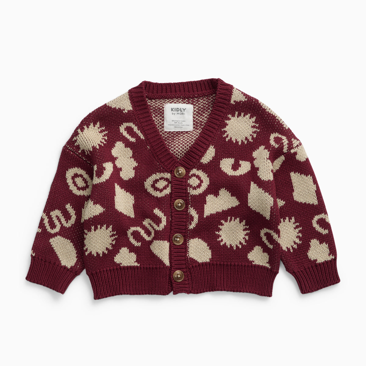 KIDLY by MORI Patterned Cardigan