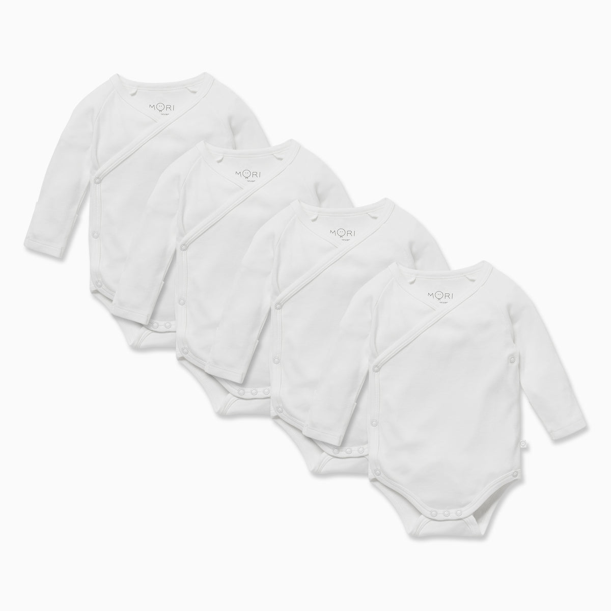 Long Sleeve Kimono Bodysuit 4 Pack