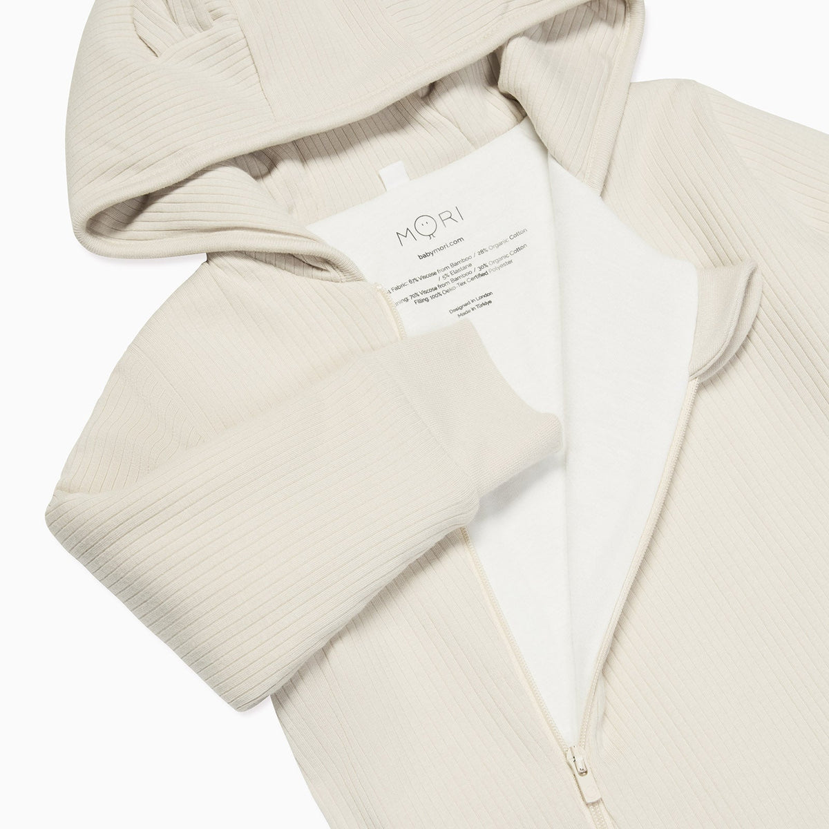 Ribbed Pramsuit - Ecru