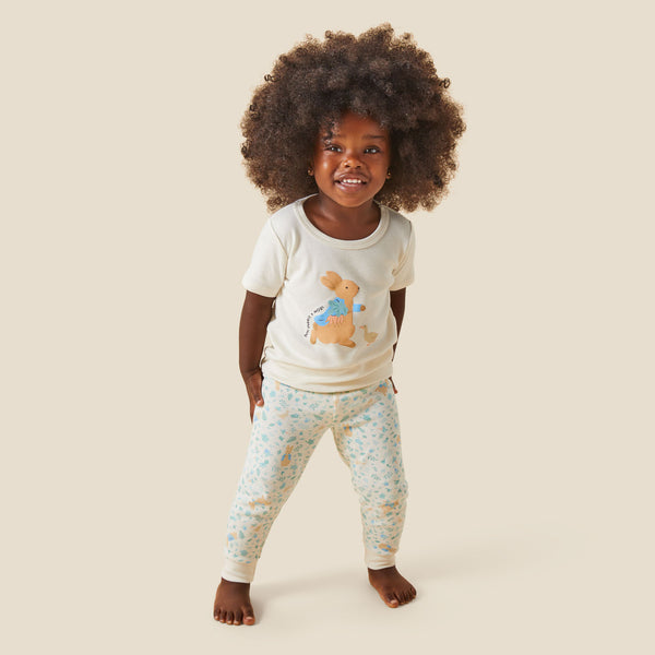 Peter Rabbit Short Sleeve Pyjamas | Organic Baby Sleepwear | MORI UK
