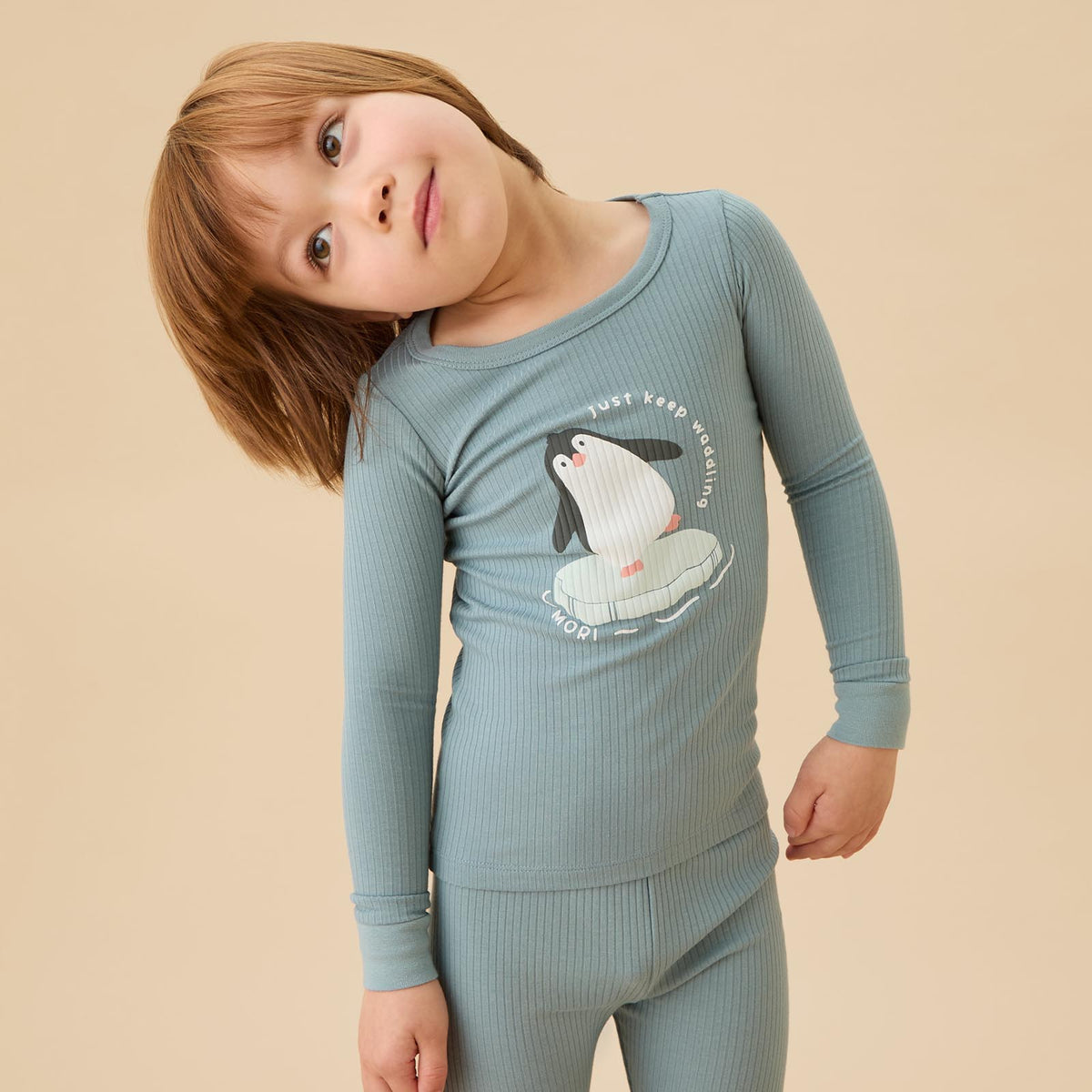 Penguin & Ribbed Pyjamas 2 Pack