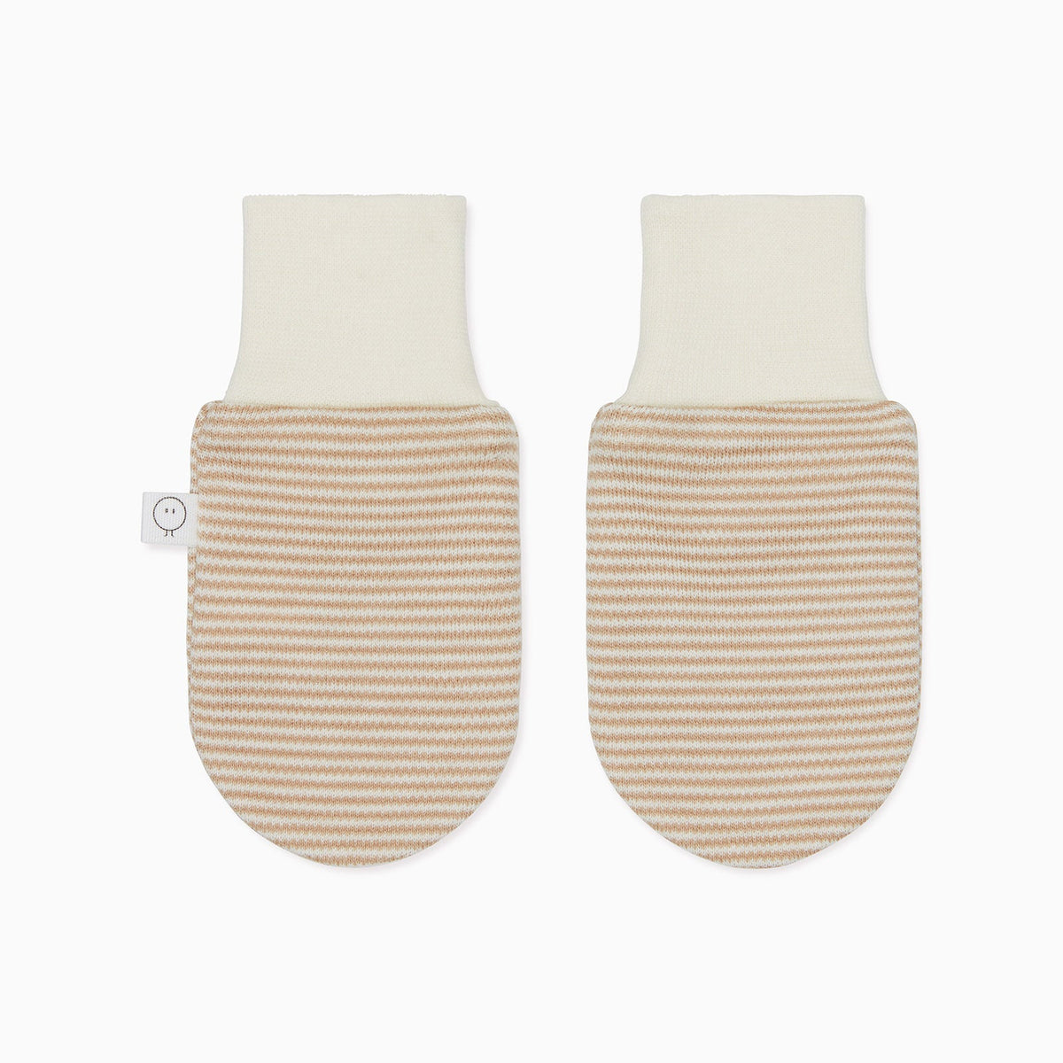 Baby Mittens - Oatmeal Stripe