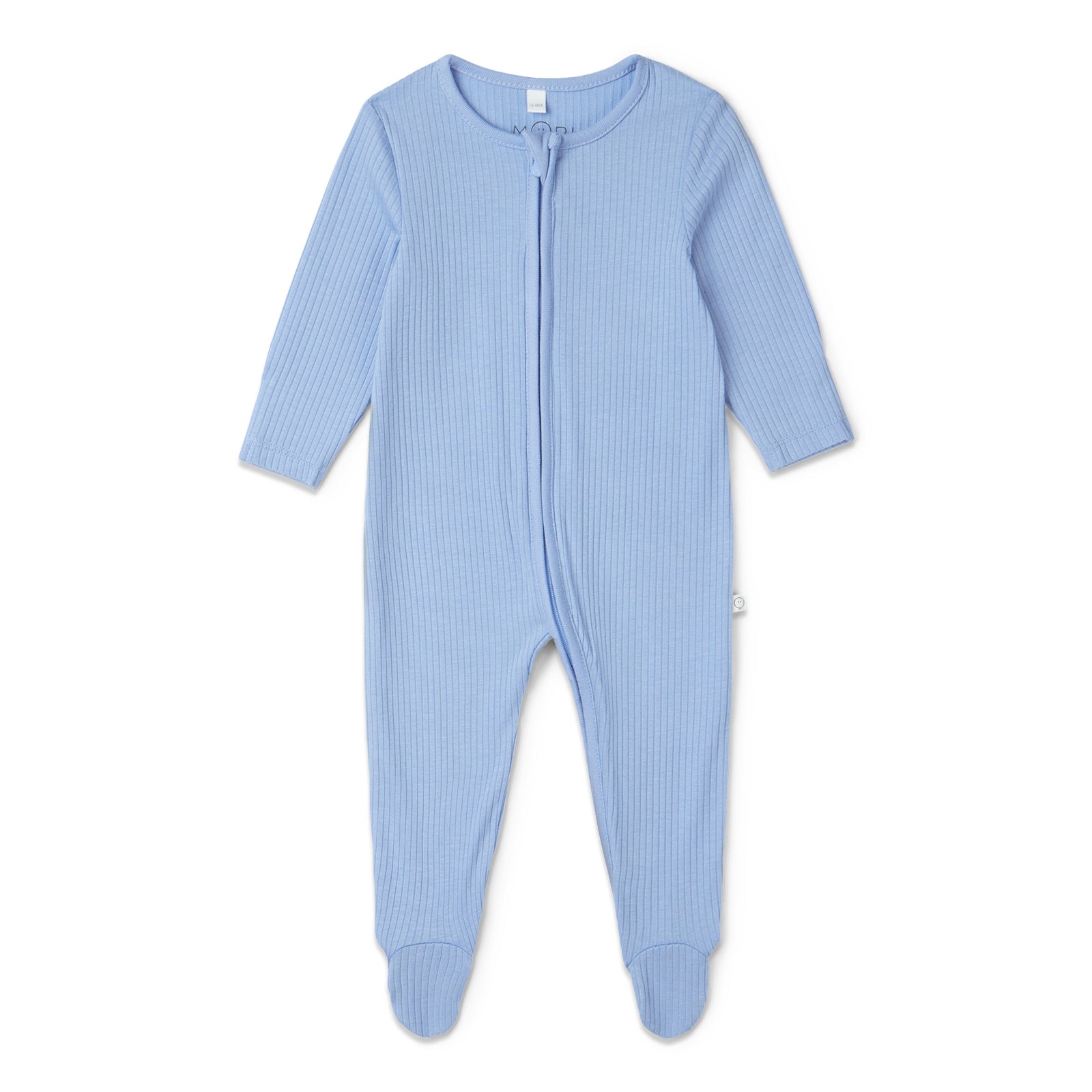 Ribbed Clever Zip Sleepsuit Baby Sleepsuits MORI UK