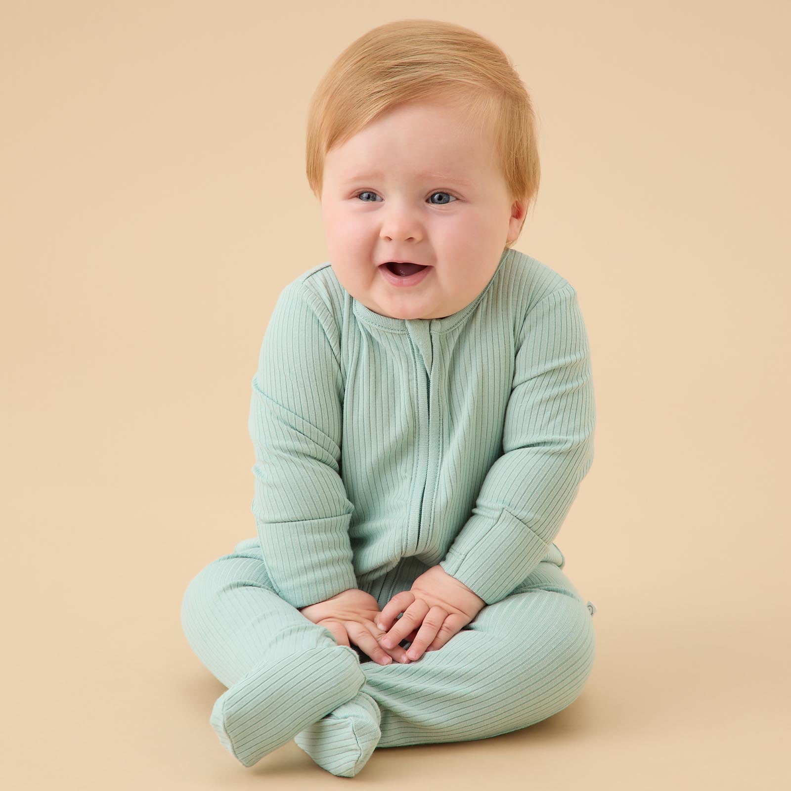 Ribbed Clever Zip Sleepsuit