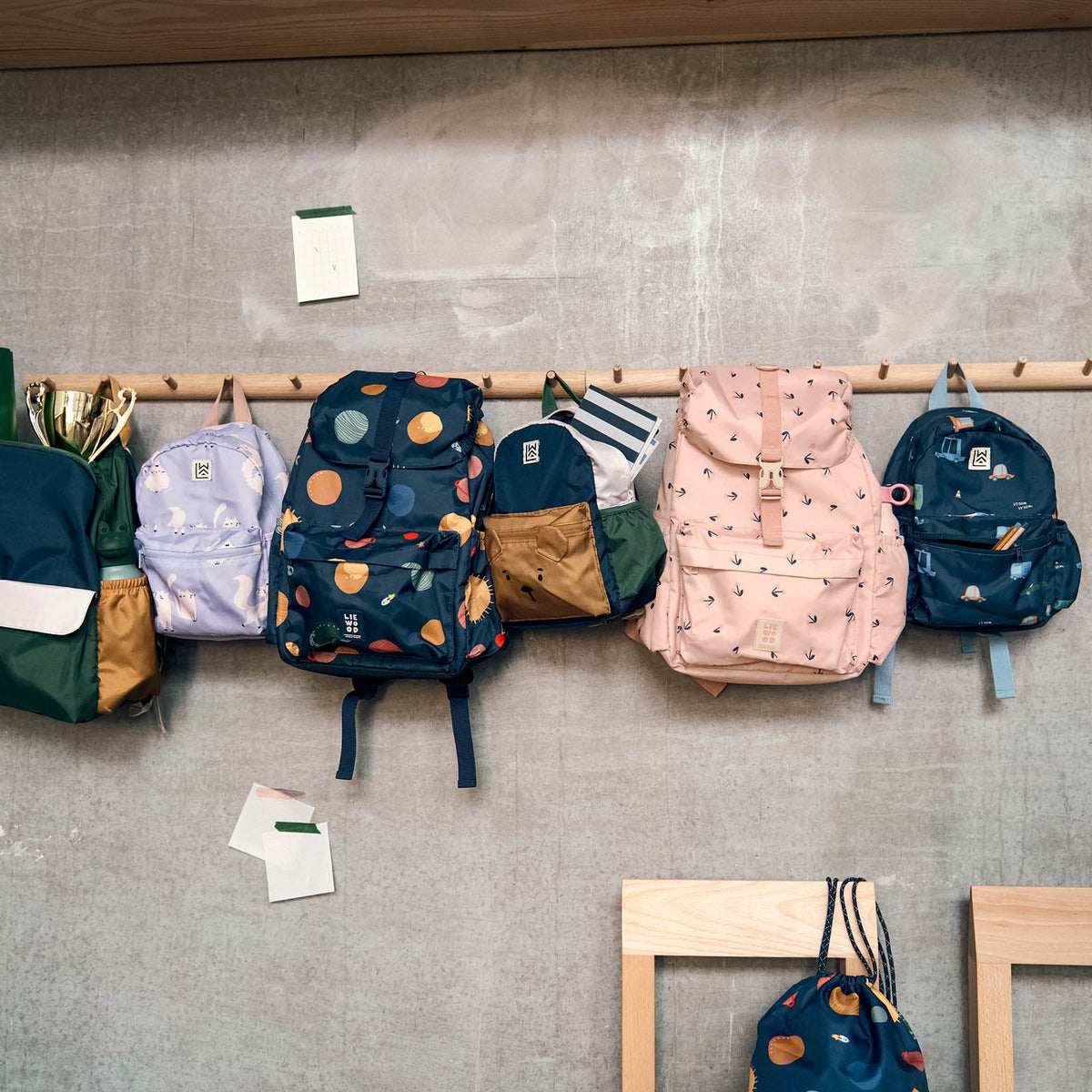 Liewood Andreas Backpack - Cars / Classic navy
