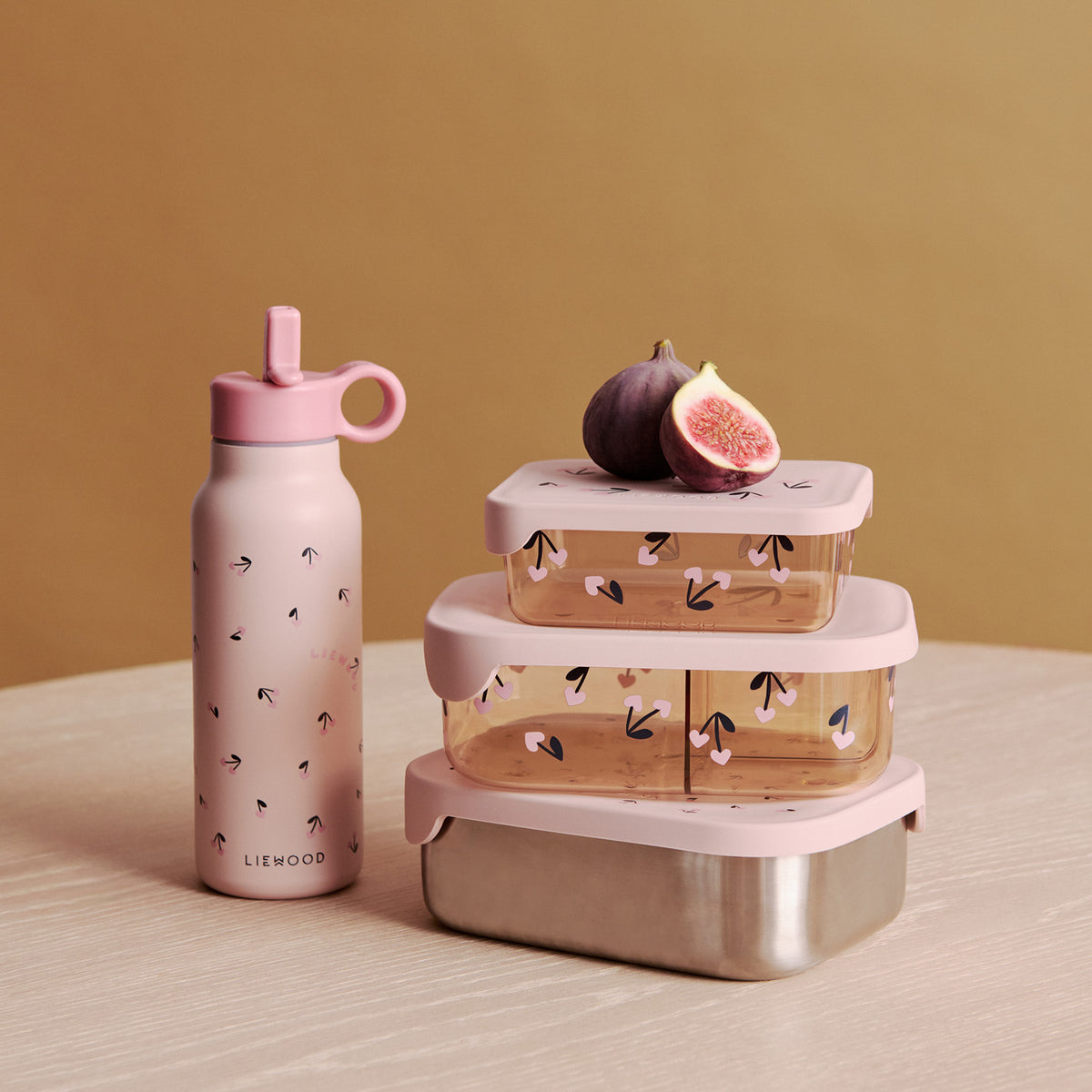 Liewood Falk Water Bottle 350ml - Mini Cherry Heart