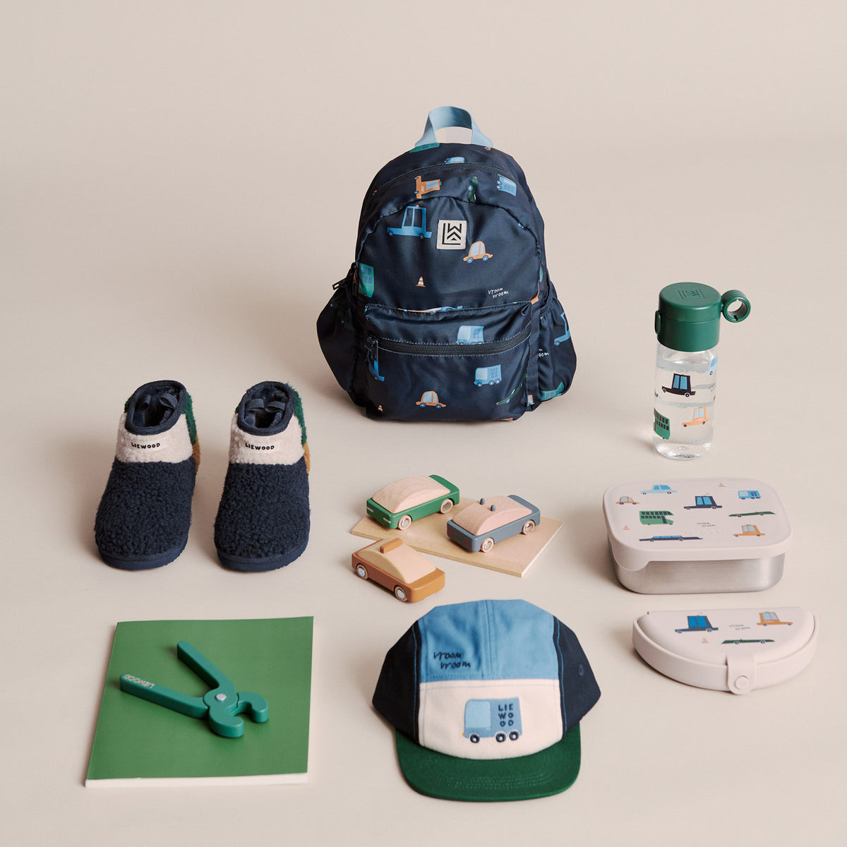 Liewood Andreas Backpack - Cars / Classic navy