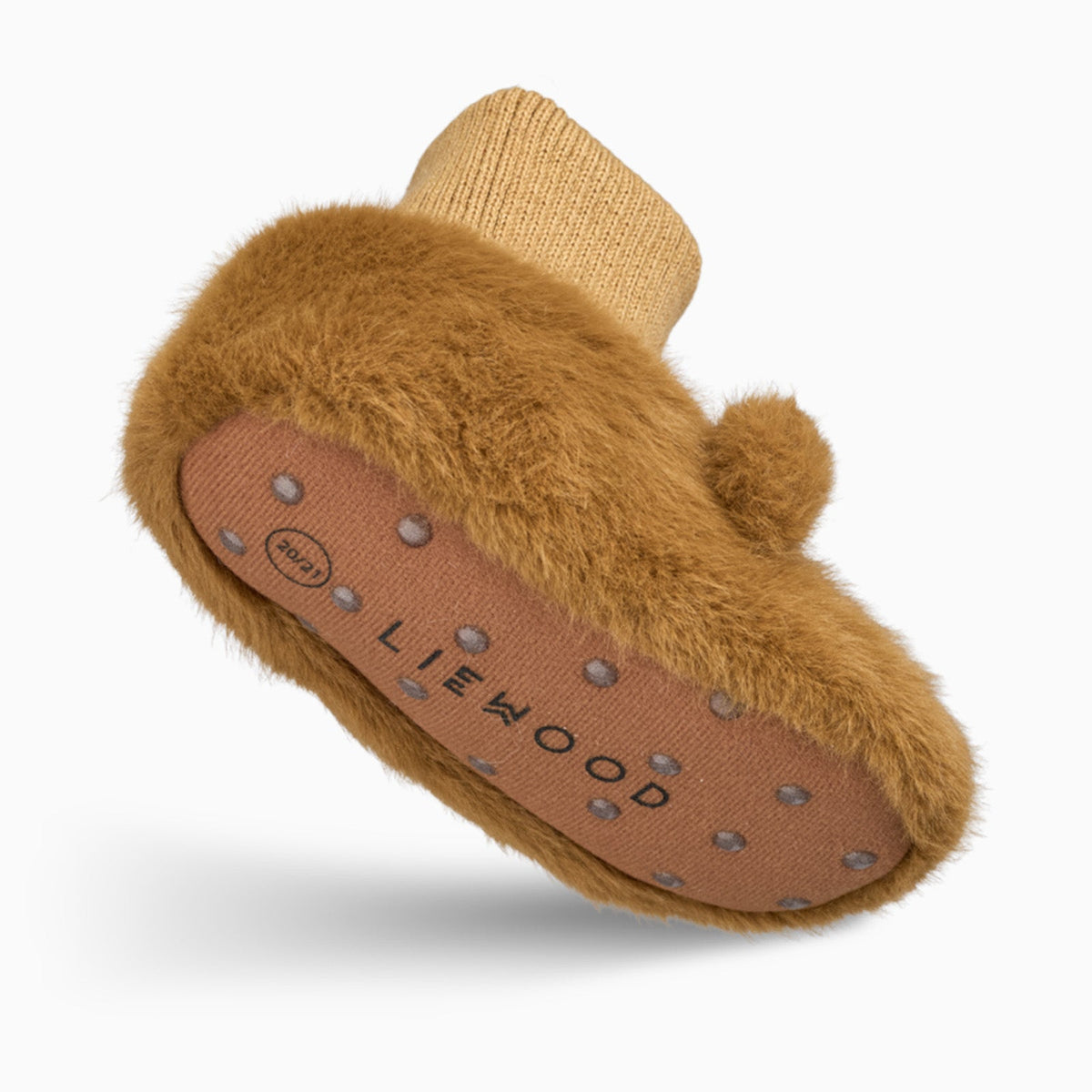 Liewood Beth Bear Plush Slipper - Golden Caramel