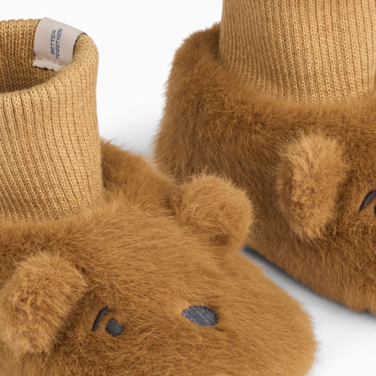Liewood Beth Bear Plush Slipper - Golden Caramel