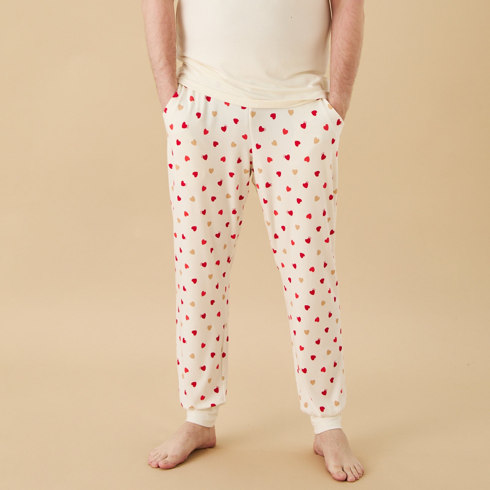 Men's Love Heart Pyjama Bottoms
