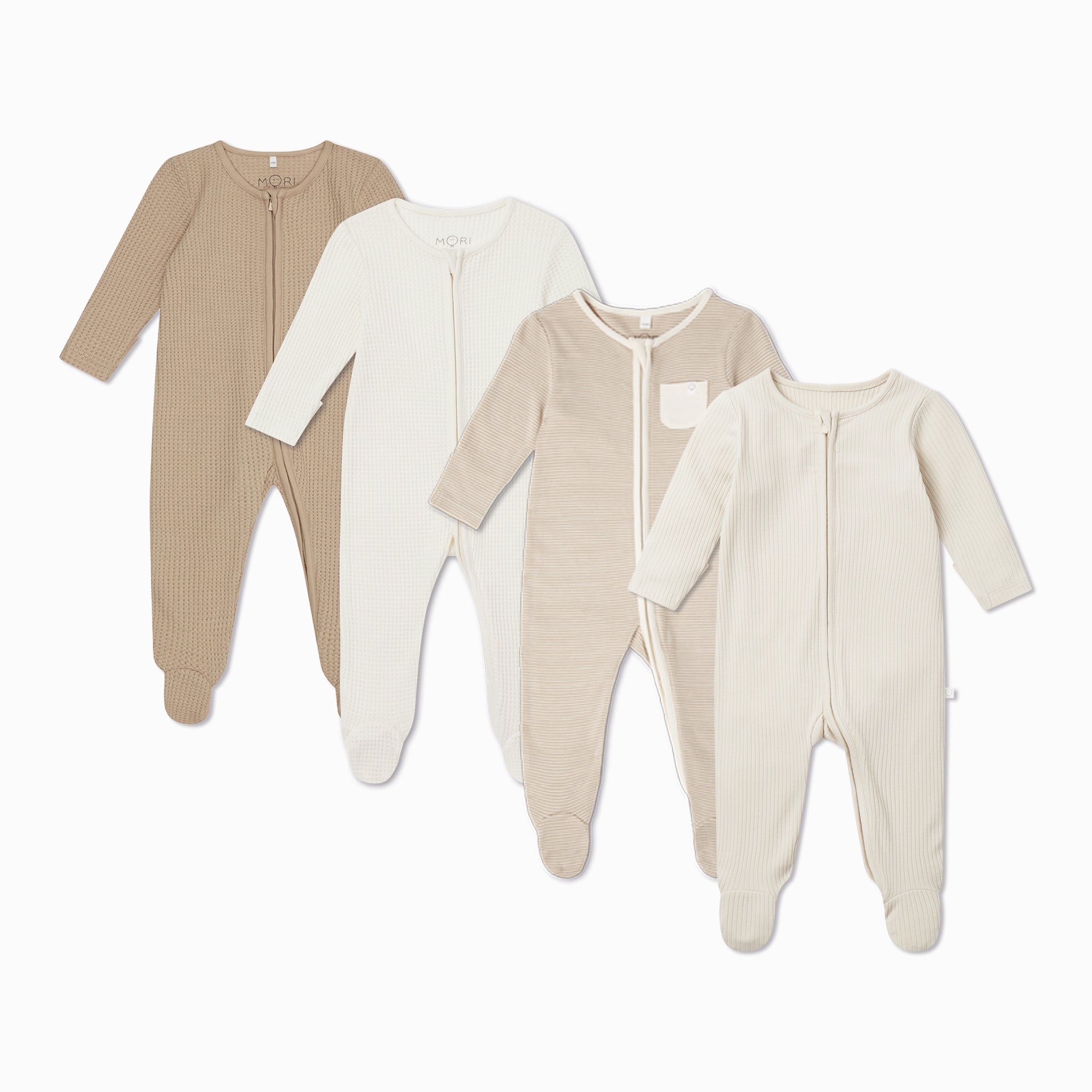 Neutral Clever Zip Sleepsuit Pack UK
