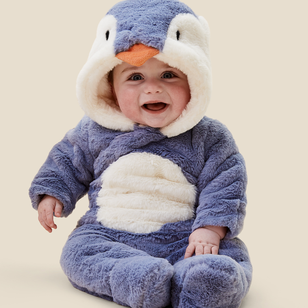 Penguin Faux Fur Pramsuit