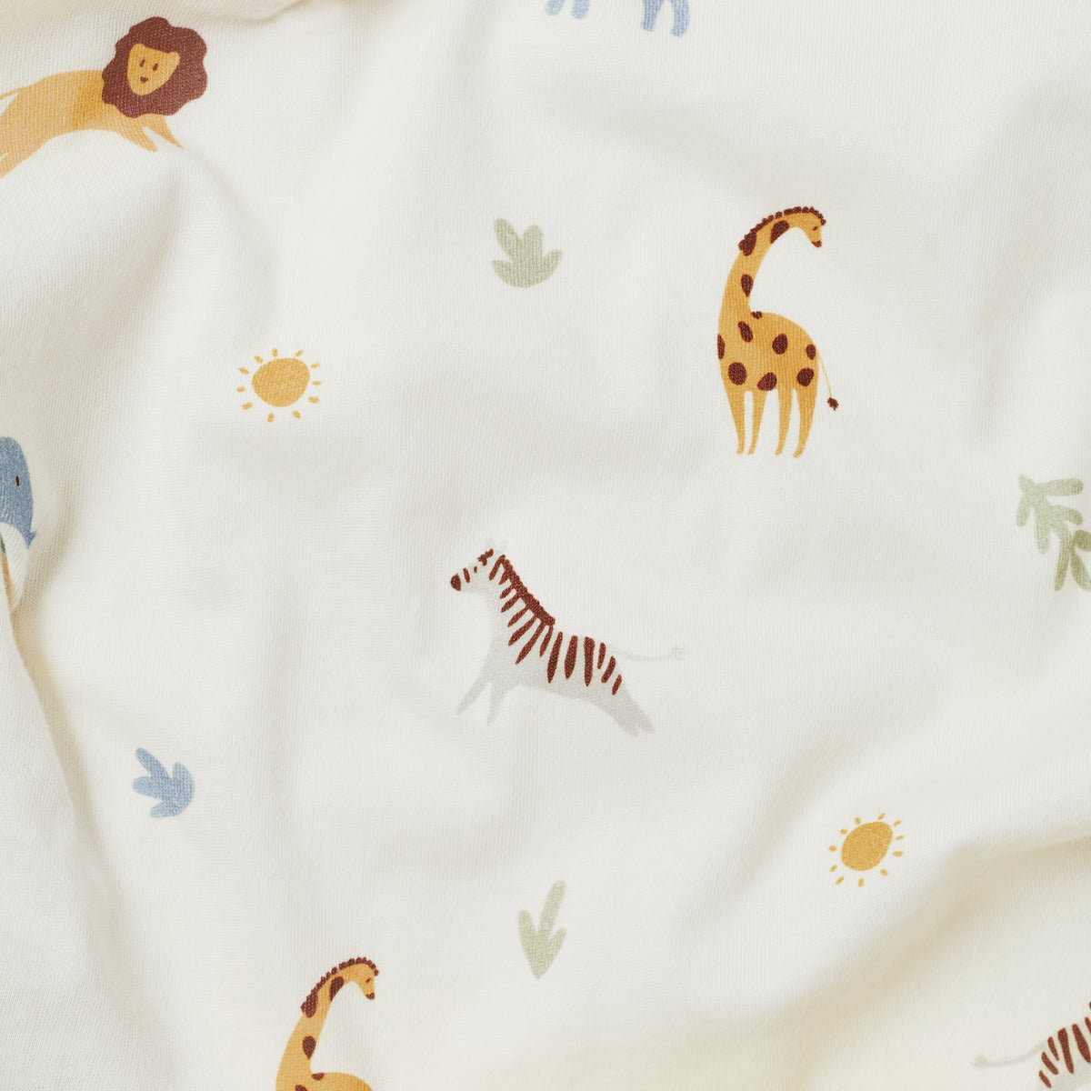 Printed Cot Bed Fitted Sheet - Safari