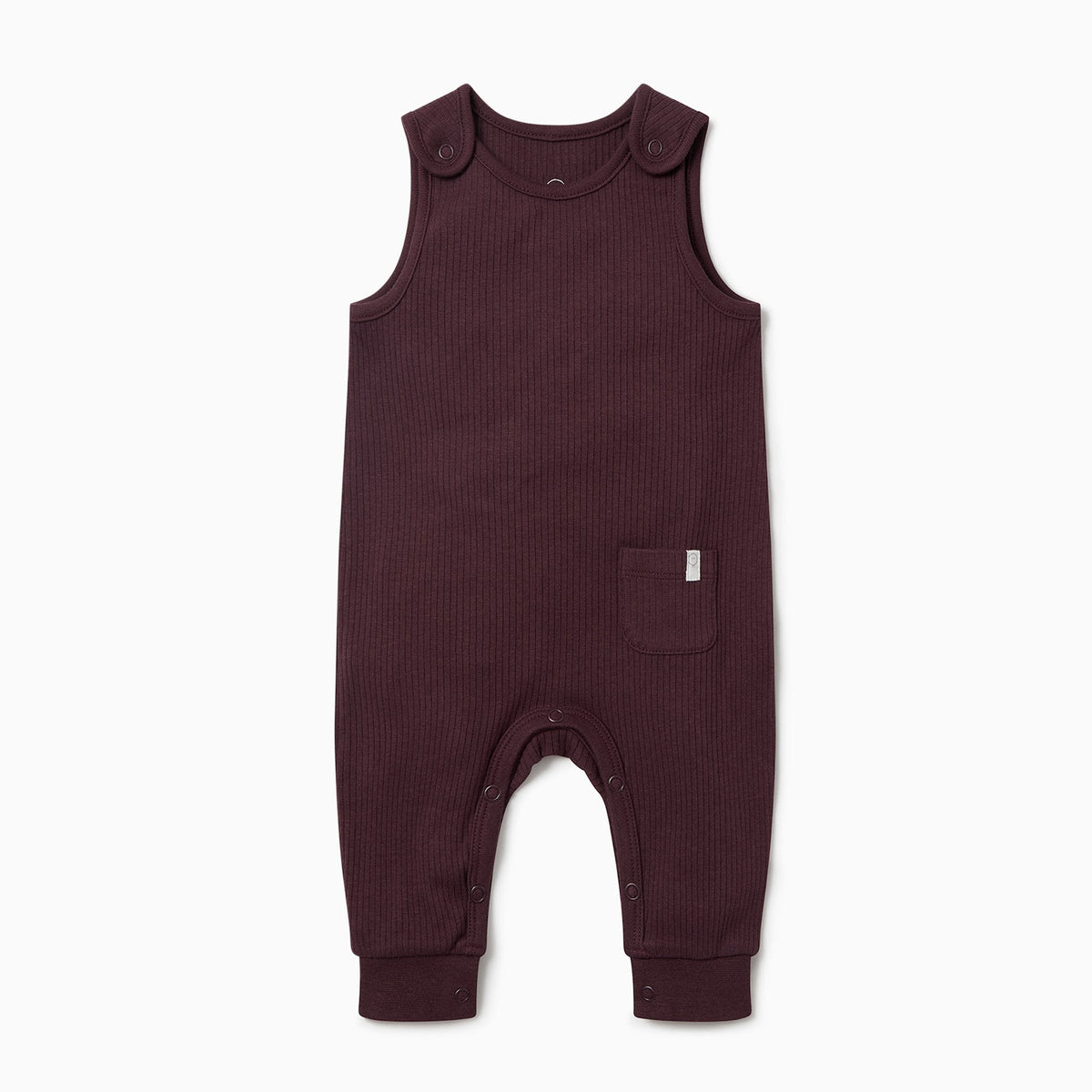 Ribbed Dungarees - Berry