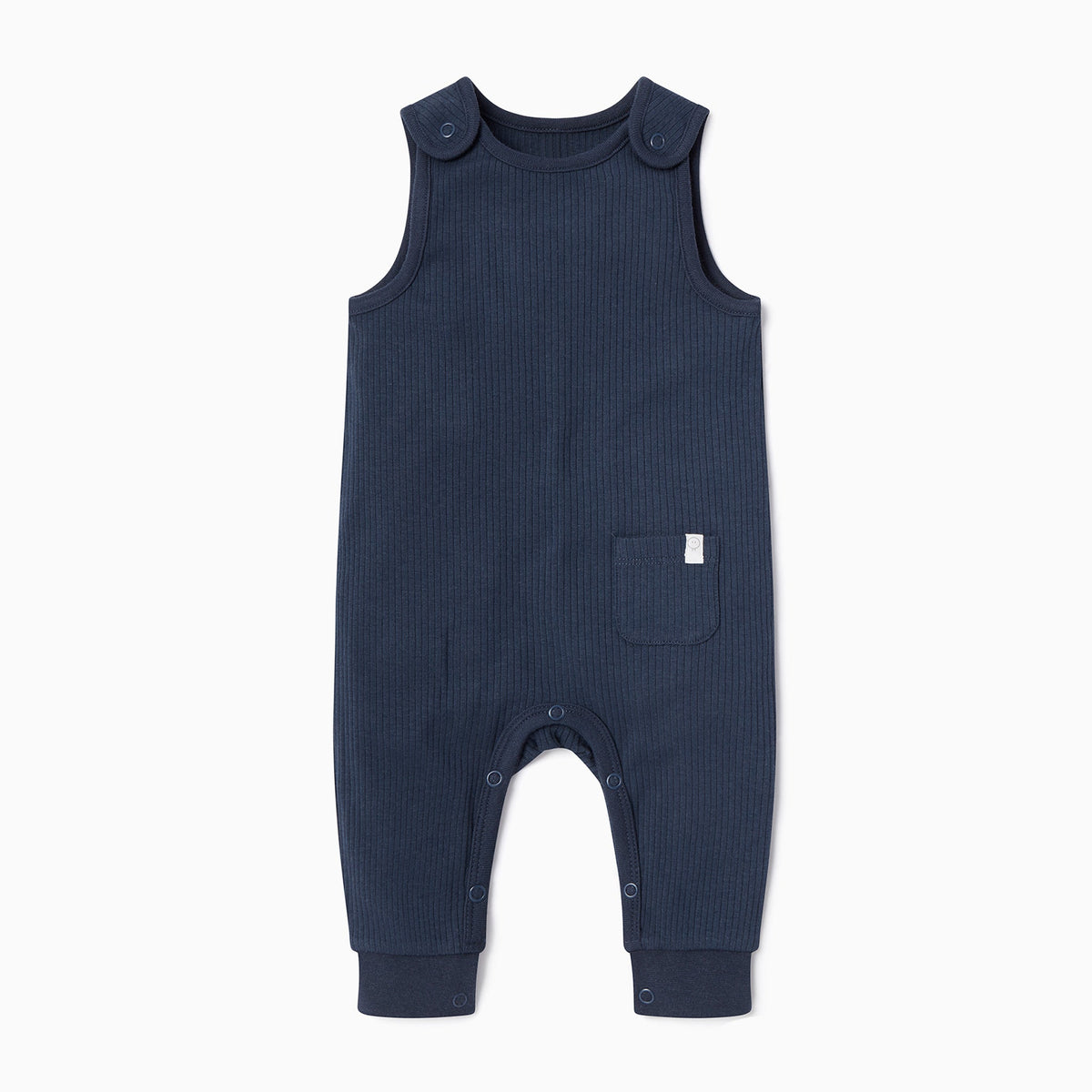 Ribbed Dungarees - Navy