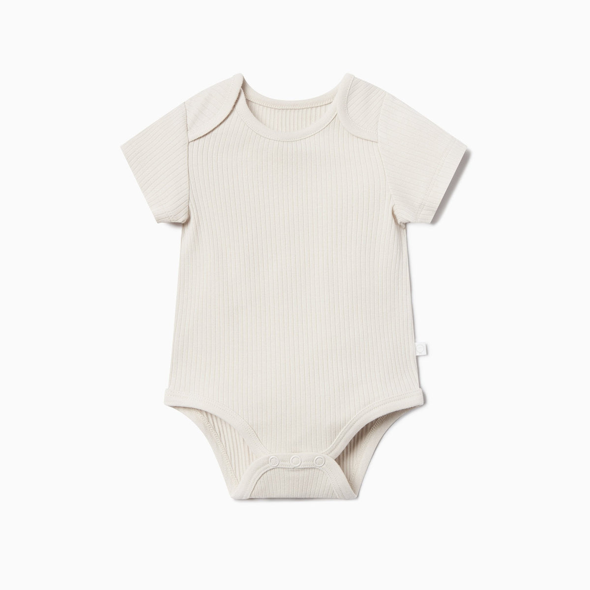 Ribbed Short Sleeve Bodysuit - Ecru