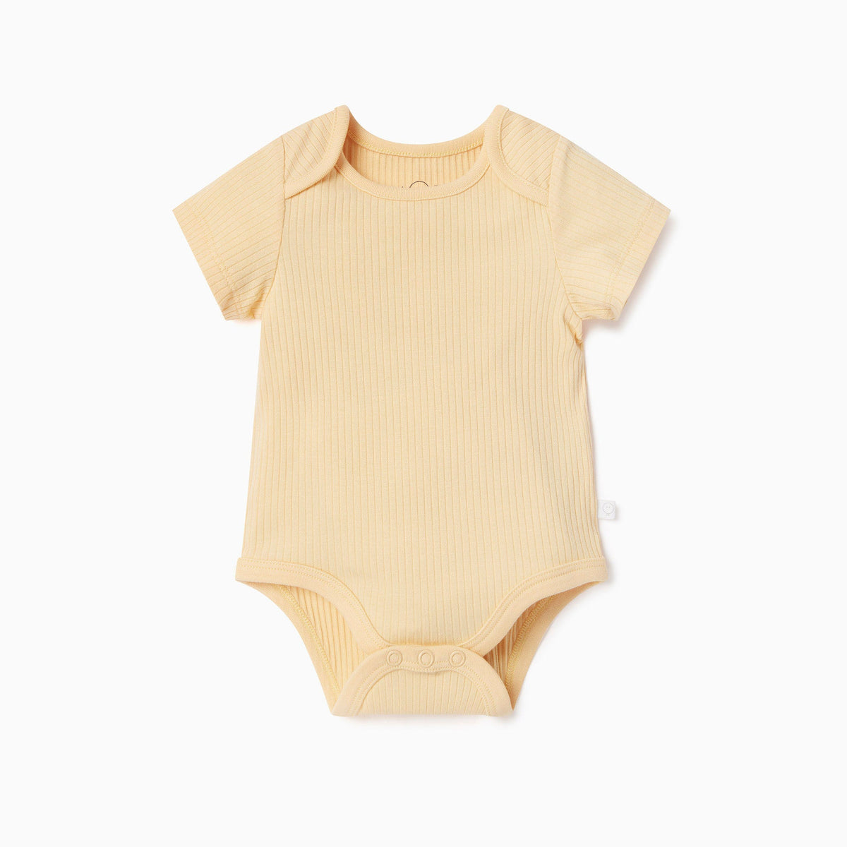 Ribbed Short Sleeve Bodysuit - Yellow