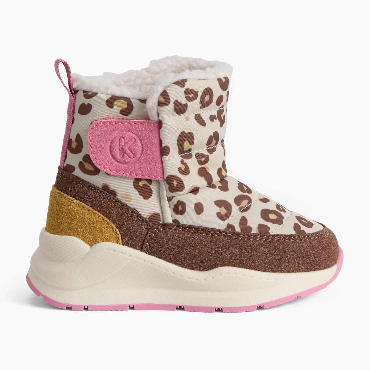 KIDLY by MORI Quilted Snow Boots - Leopard