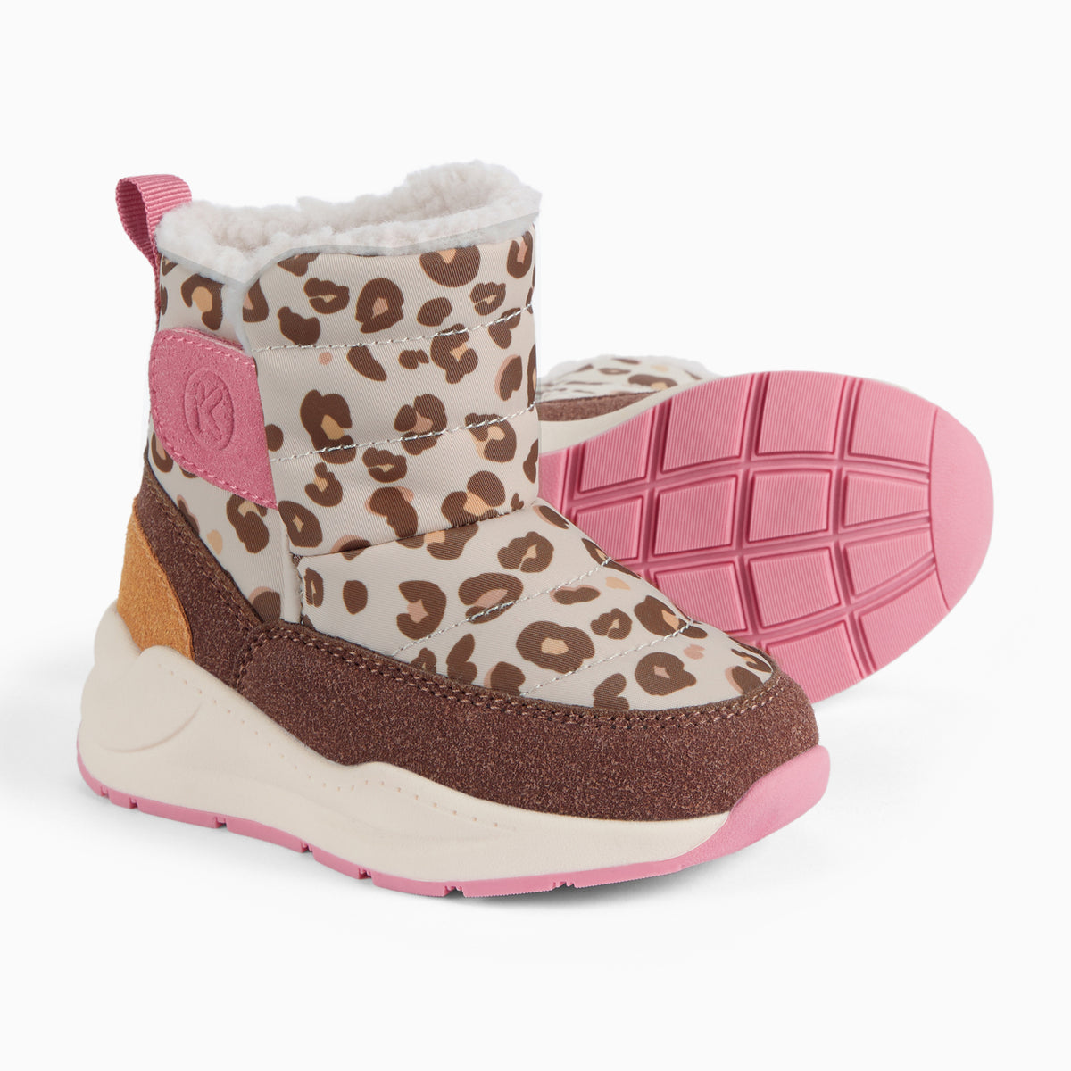 KIDLY by MORI Quilted Snow Boots - Leopard