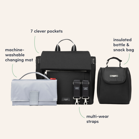 storksak travel stroller organiser Buy Storksak Stroller Organiser Luxe Black & Silver