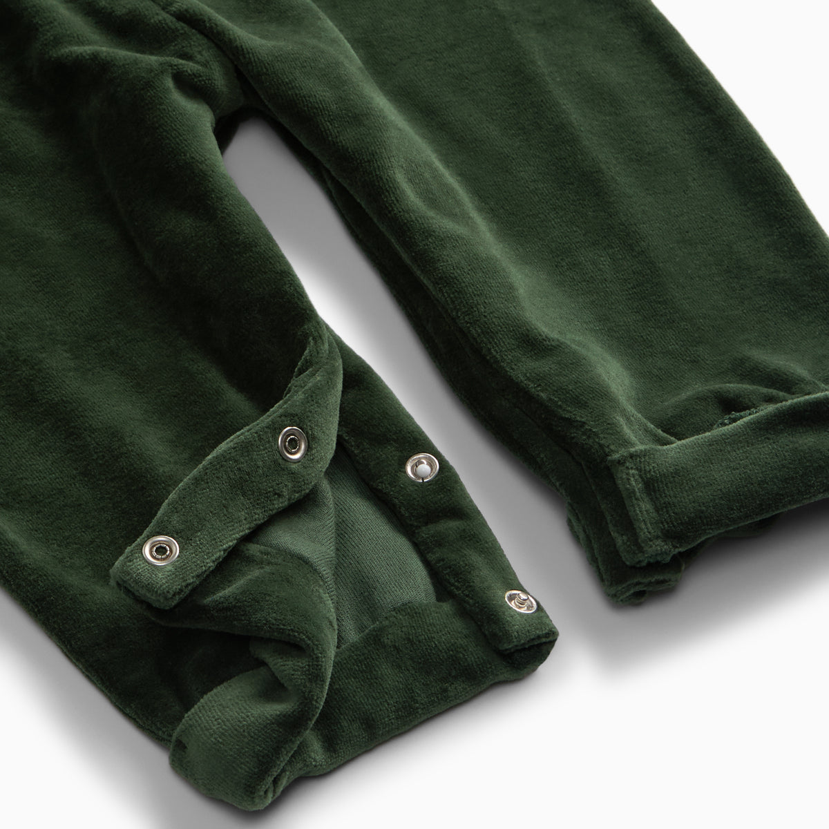 Christmas Train Green Velour Dungarees & Ribbed Roll Neck T-Shirt Outfit