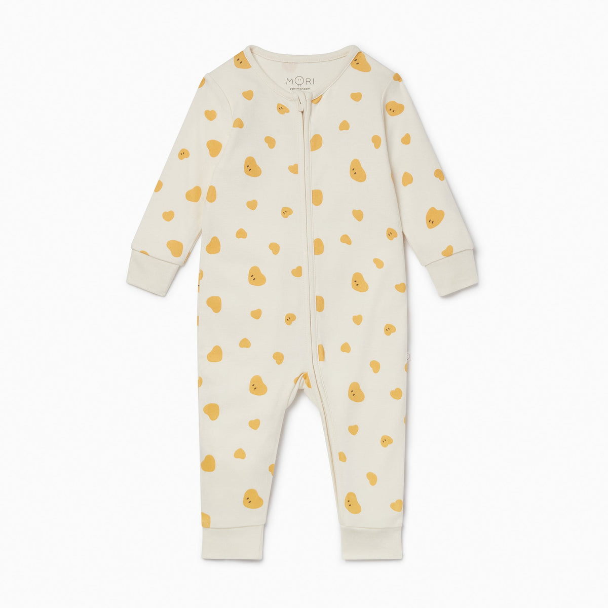 Little Hearts Print Clever Zip Sleepsuit
