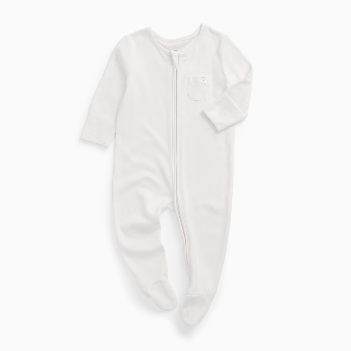 Clever Zip Sleepsuit - White