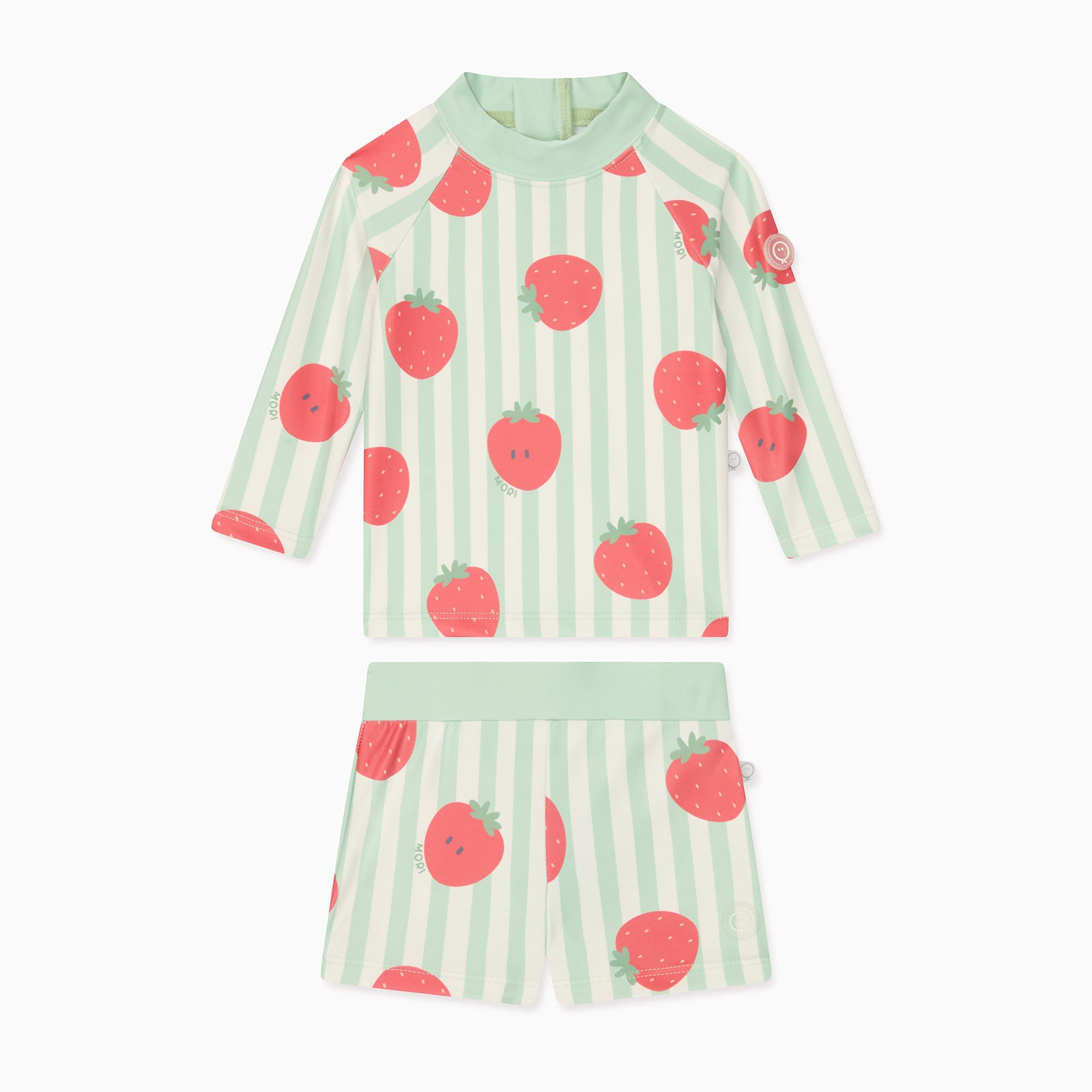 MORI Strawberry Rash Vest & Shorts Outfit