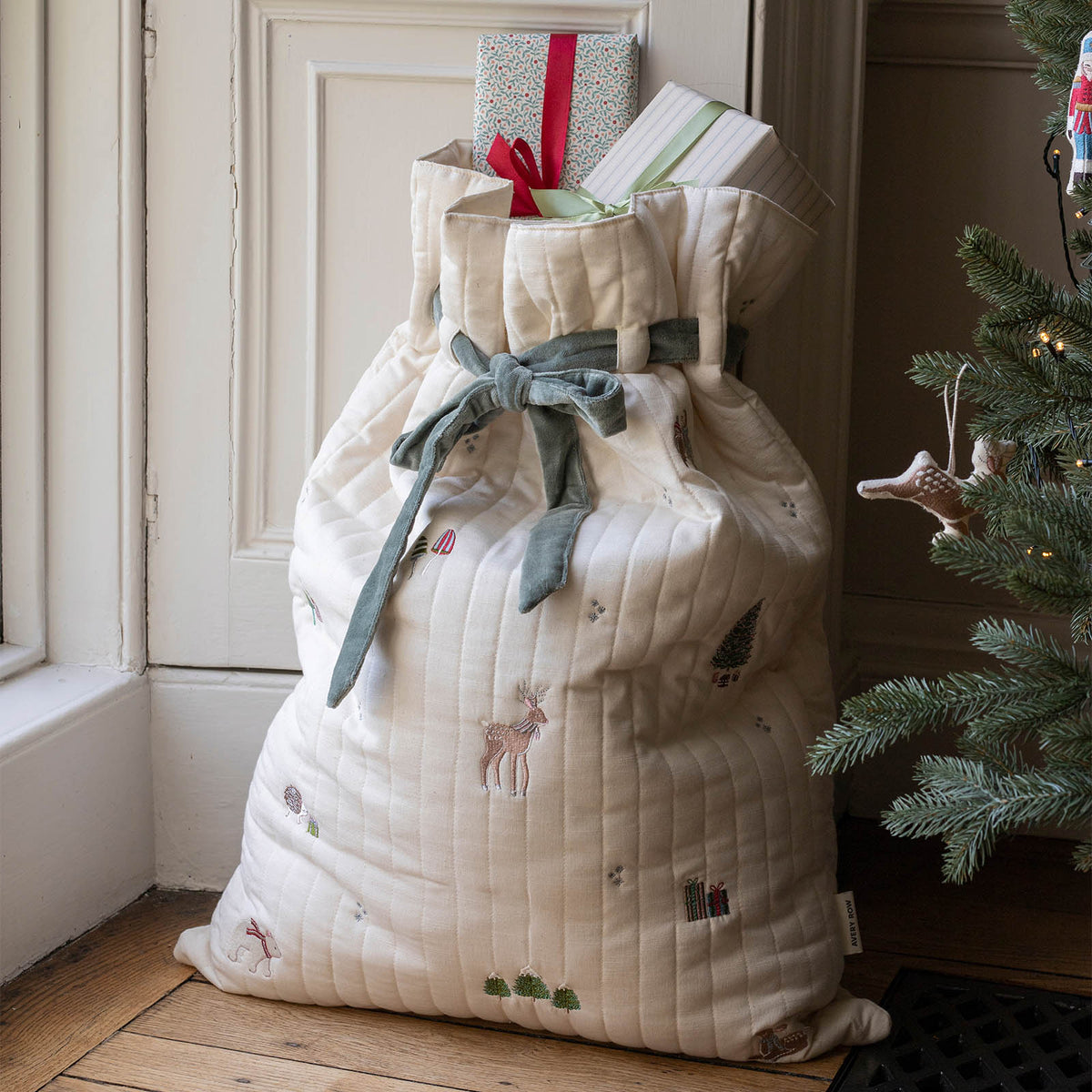 Avery Row Christmas Present Sack - Reindeer