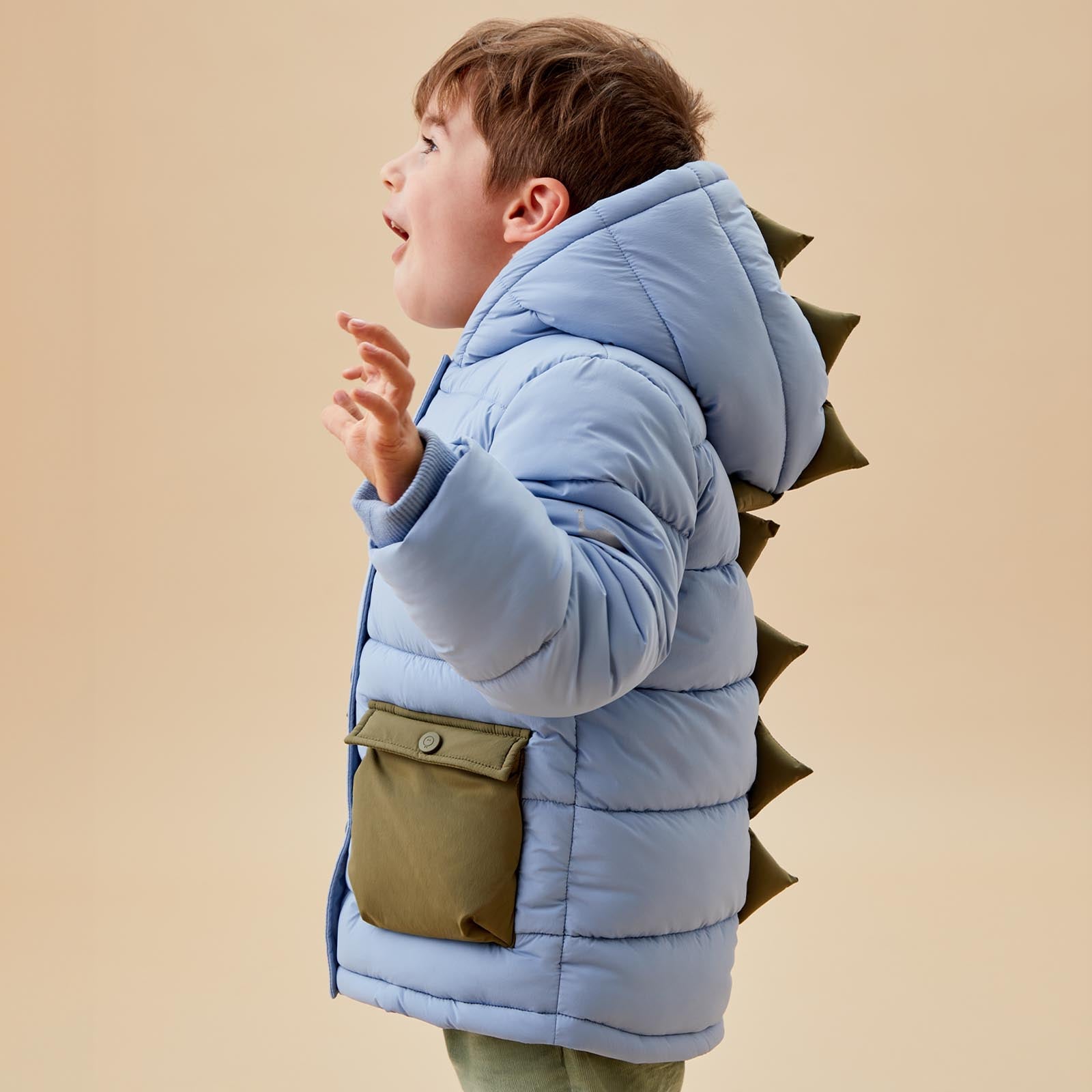 Dinosaur padded coat best sale