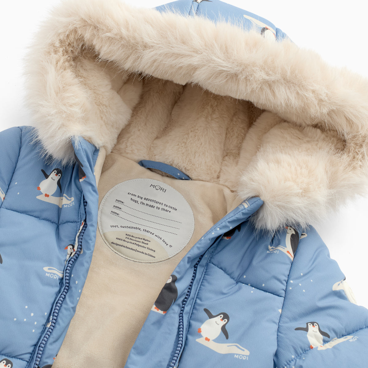Water Repellent Penguin Snowsuit