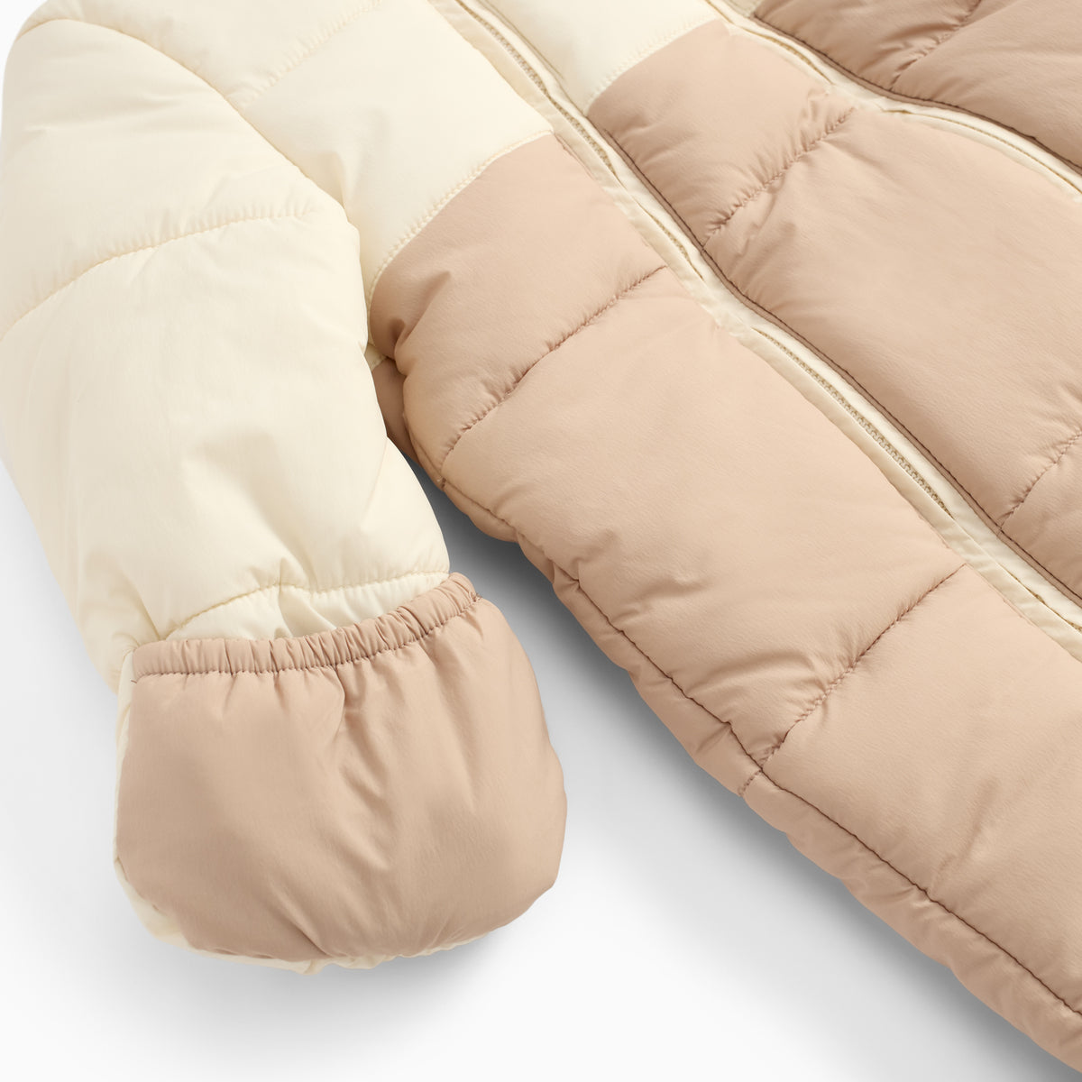 Recycled Padded Snowsuit - Ecru & Sesame