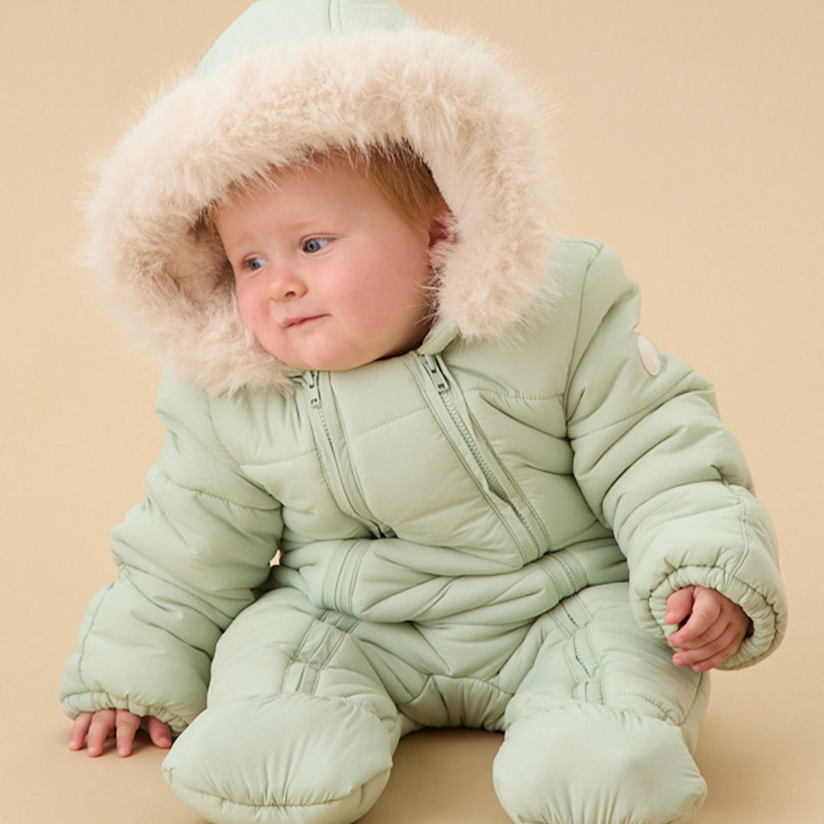 Recycled Padded Snowsuit - Sage