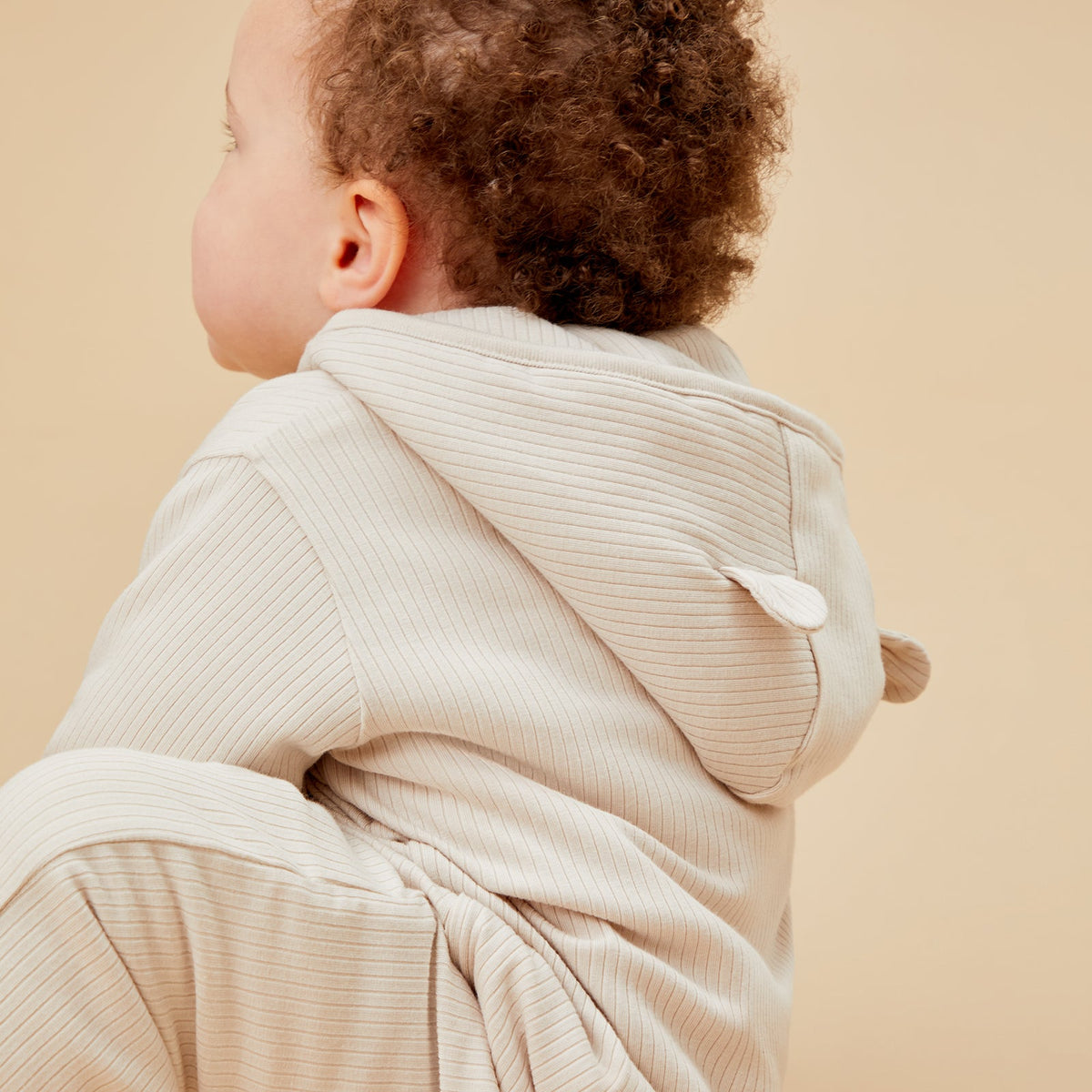 Ribbed Pramsuit - Ecru