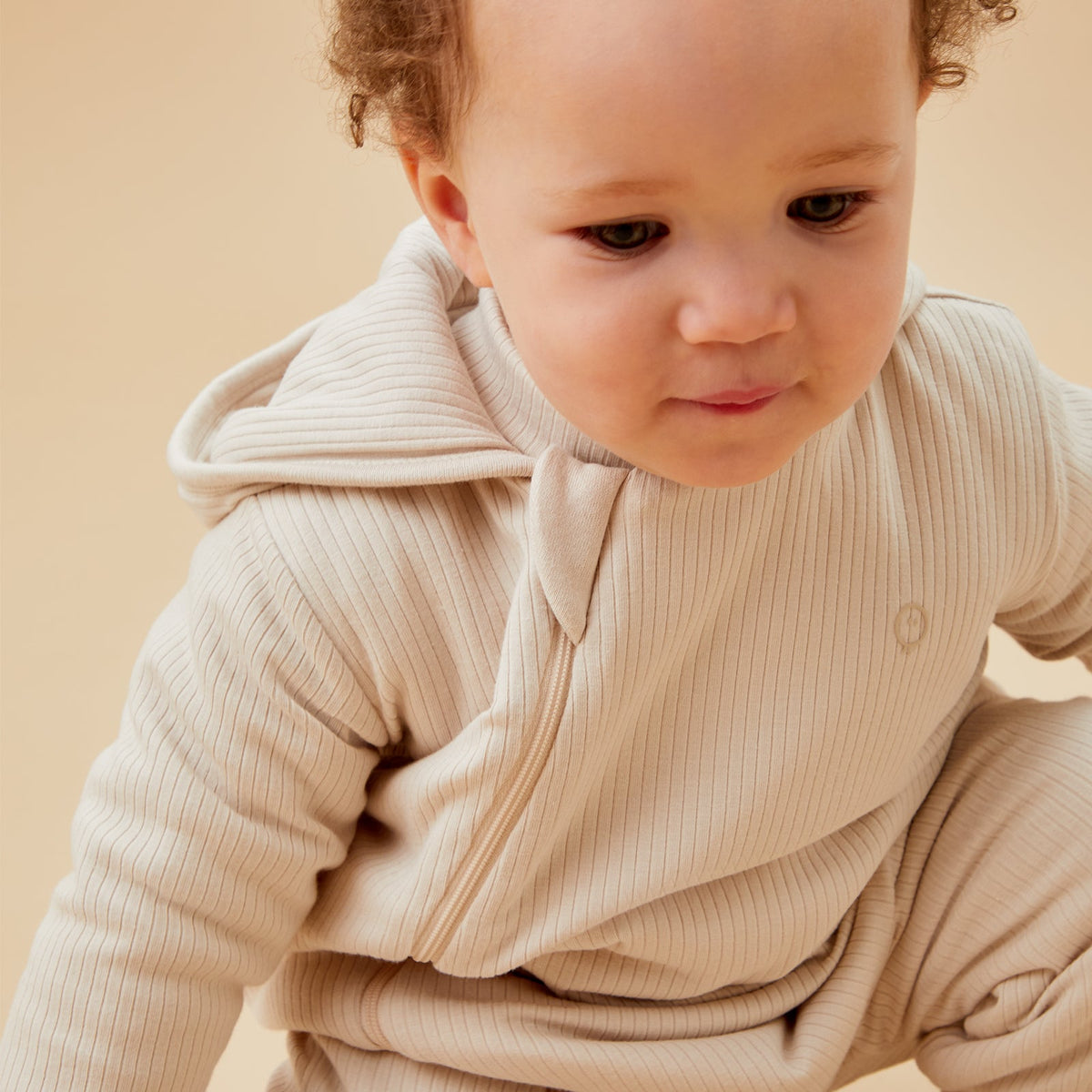 Ribbed Pramsuit - Ecru