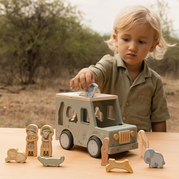 Shop Little Dutch Safari Friends Shape Sorter Car | MORI UK
