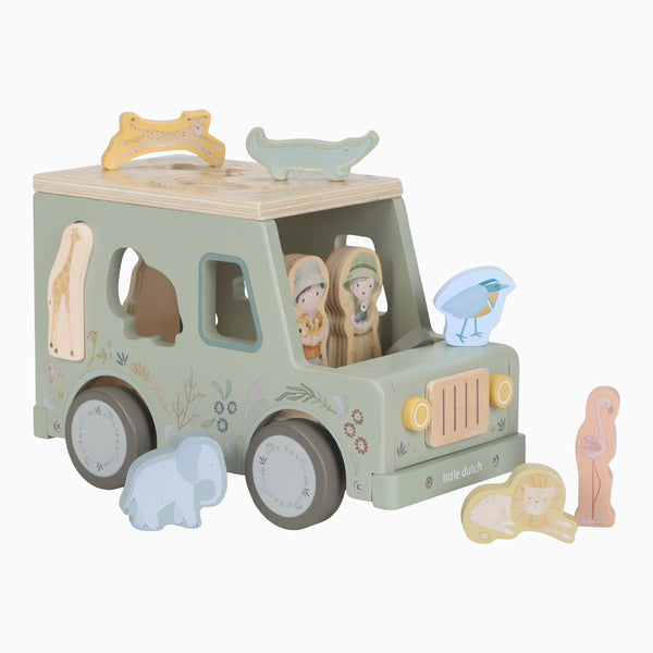 Shop Little Dutch Safari Friends Shape Sorter Car | MORI UK