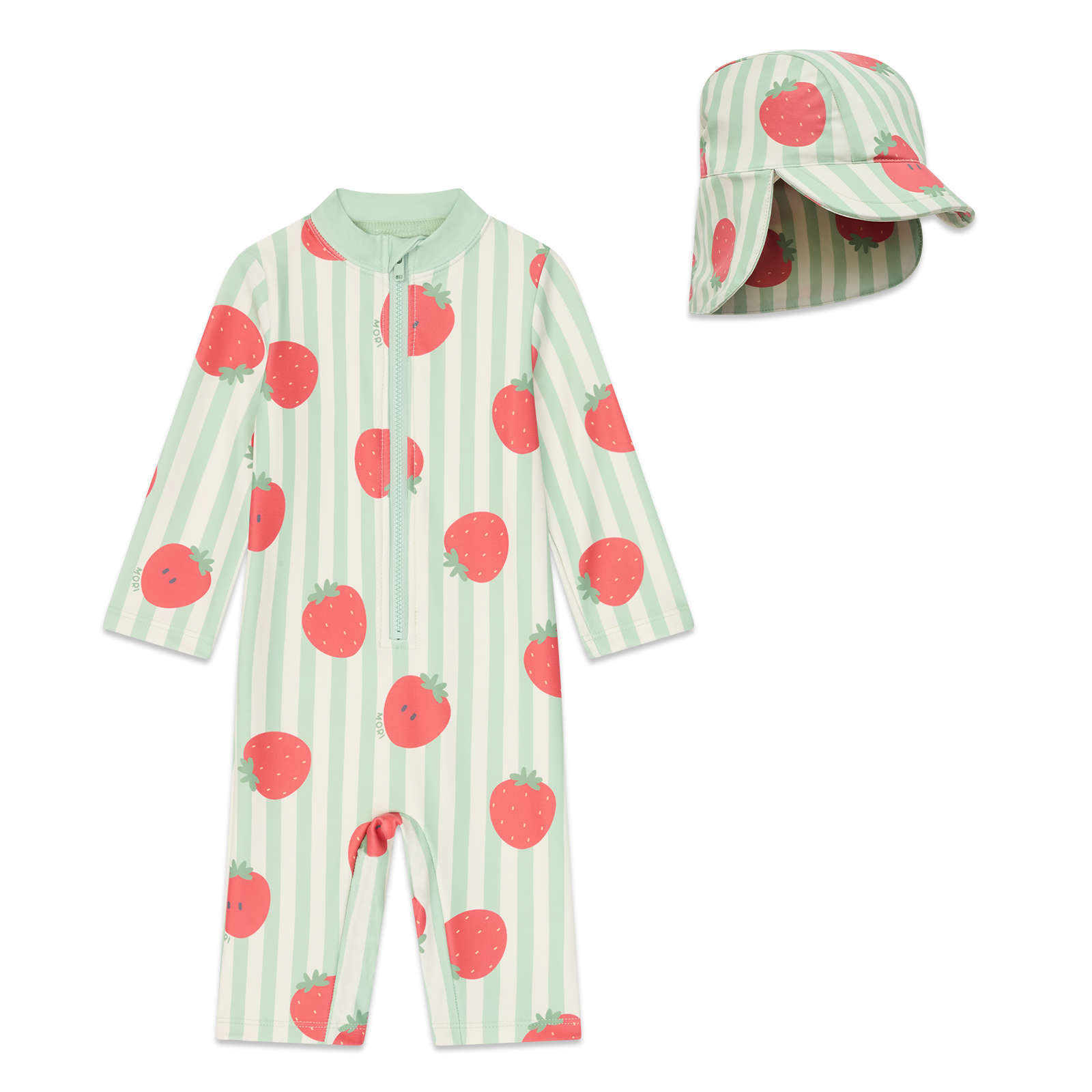 MORI Strawberry Sunsafe Swimsuit & Hat