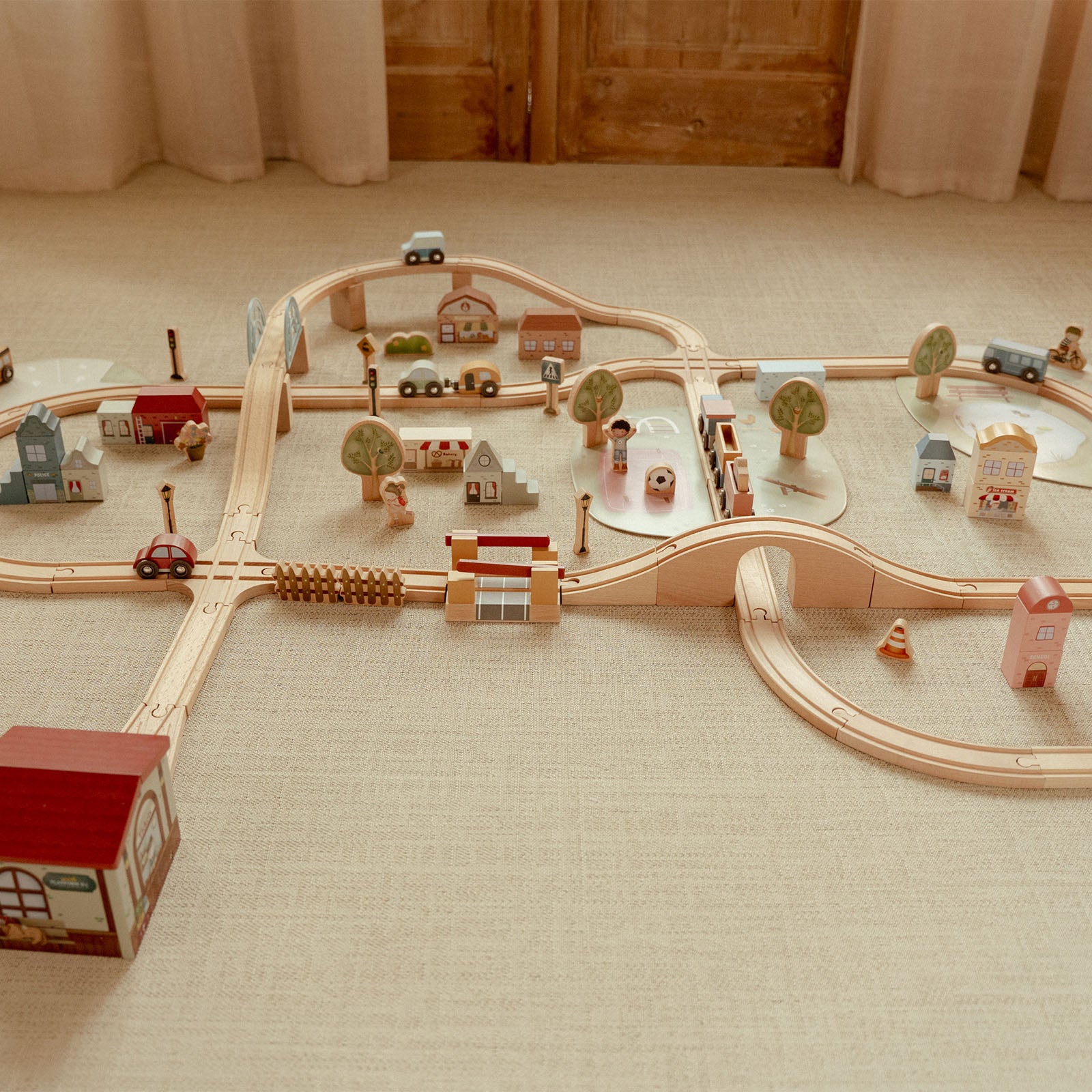 Shop Little Dutch Wooden XL Train Track Set FSC | MORI UK