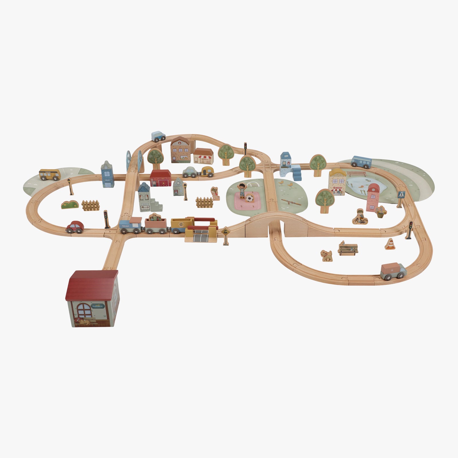 Shop Little Dutch Wooden XL Train Track Set FSC | MORI UK