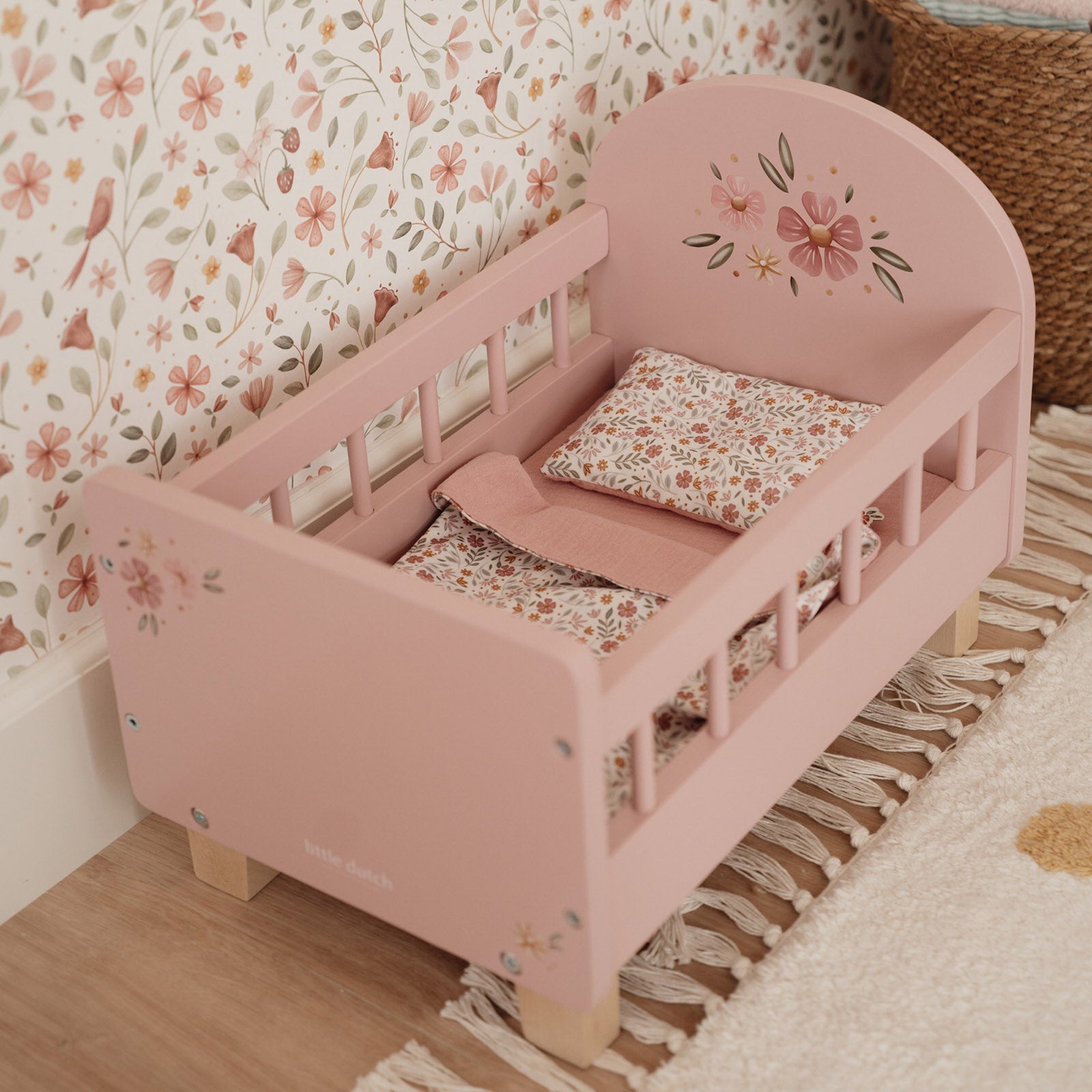 Shop Little Dutch Wooden Doll Bed, FSC Wood | MORI UK