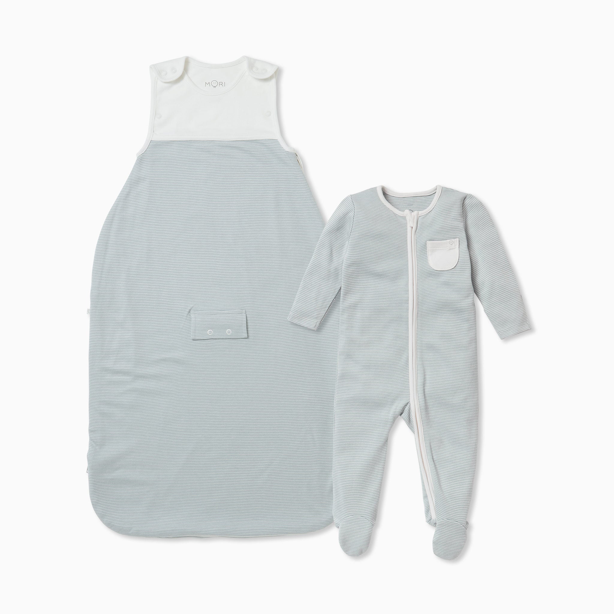blue clever sleeping bag and sleepsuit bedtime set