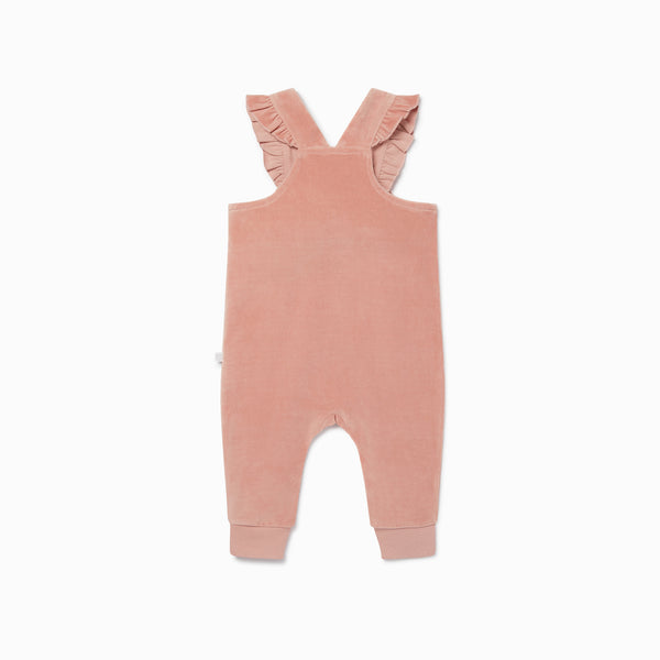 Velour Frill Dungarees Baby Clothes MORI