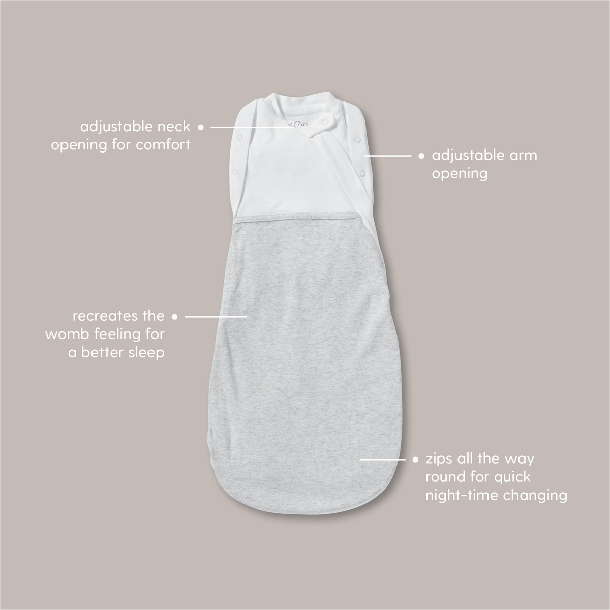 Newborn Swaddle Bag - Grey