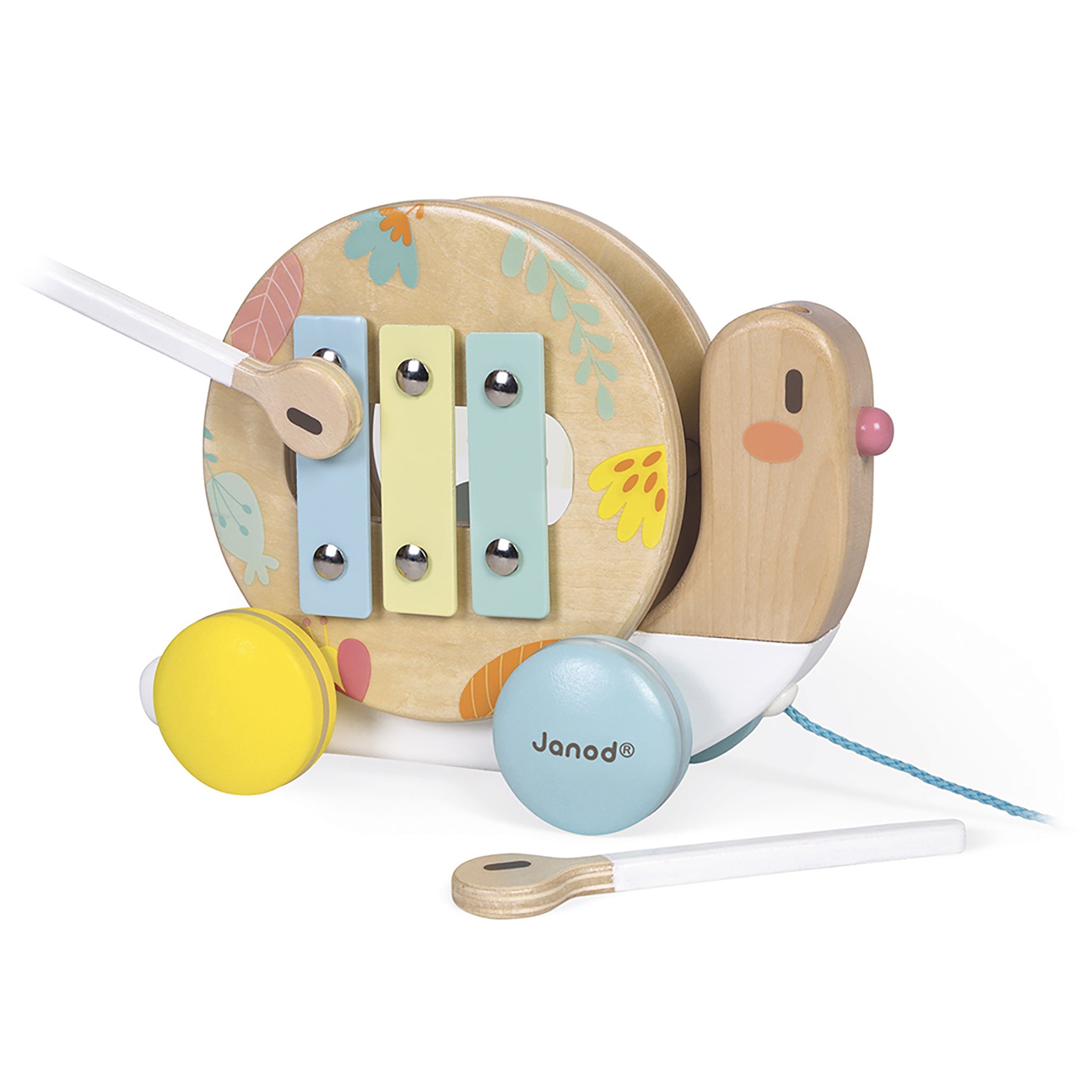 Wooden Pure Pull Along Snail