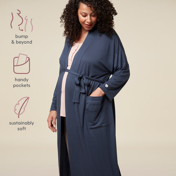 Mame Robe Mama Dressing Gown | Maternity Robe | MORI UK