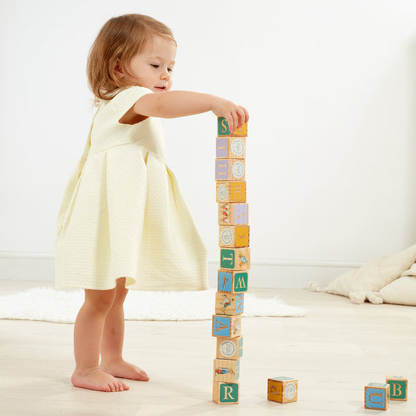 Peter Rabbit Wooden Alphabet Blocks | Wooden Toys | MORI UK