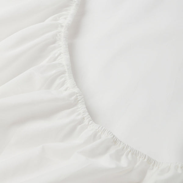 White Cot Bed Fitted Sheet MORI